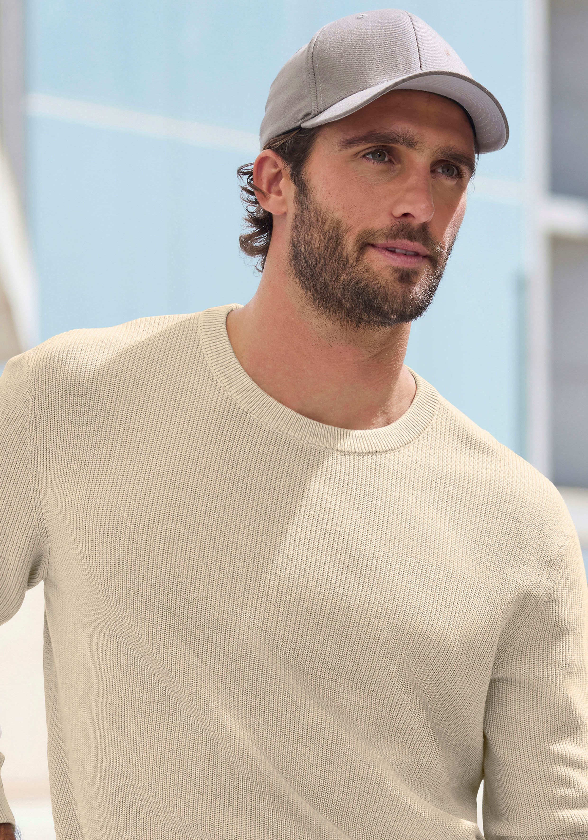 John Devin Gebreide trui Pullover in modieuze kleuren van katoenmix