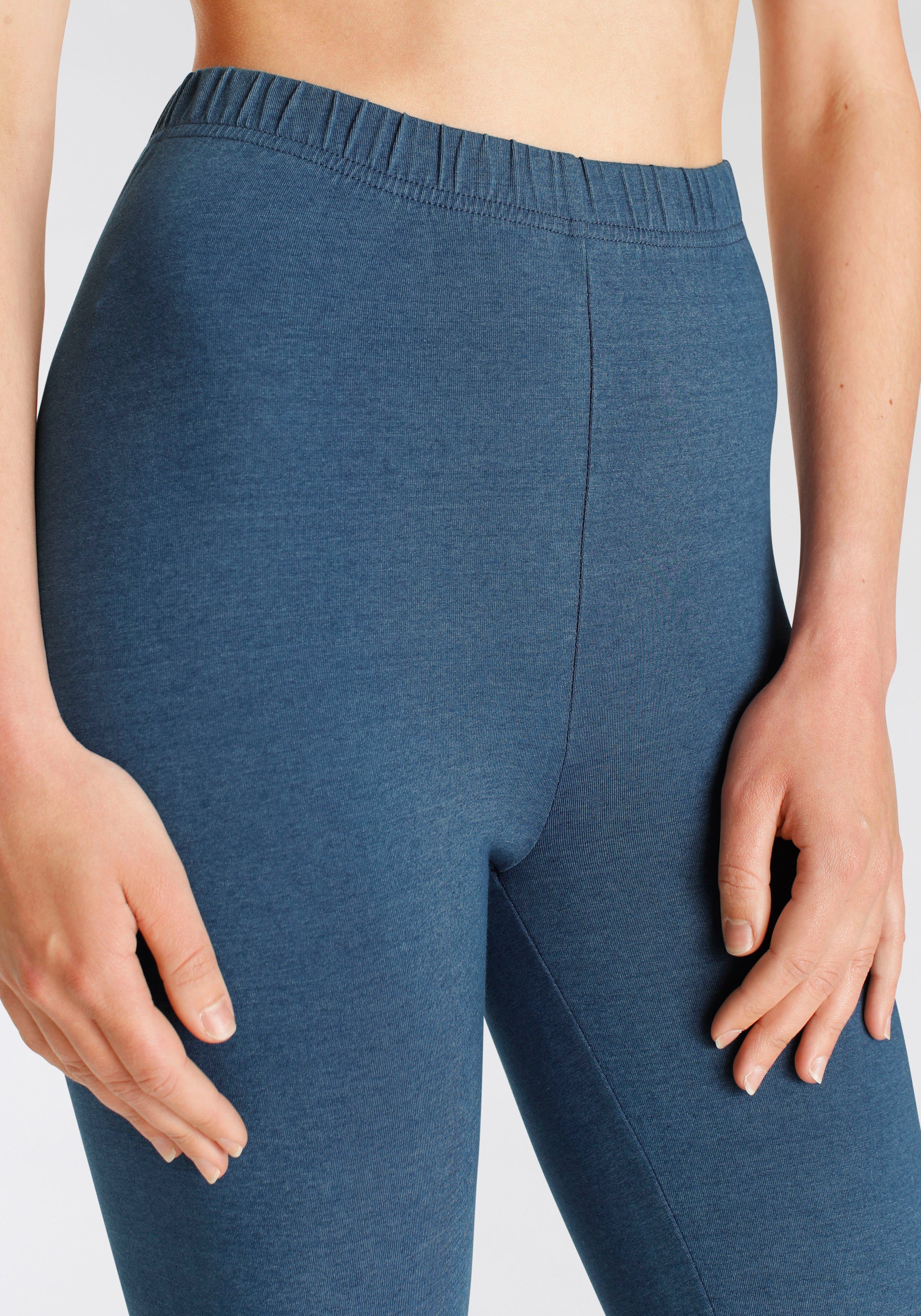 vivance active Caprilegging met rubberen tailleband, loungewear (Set van 2)