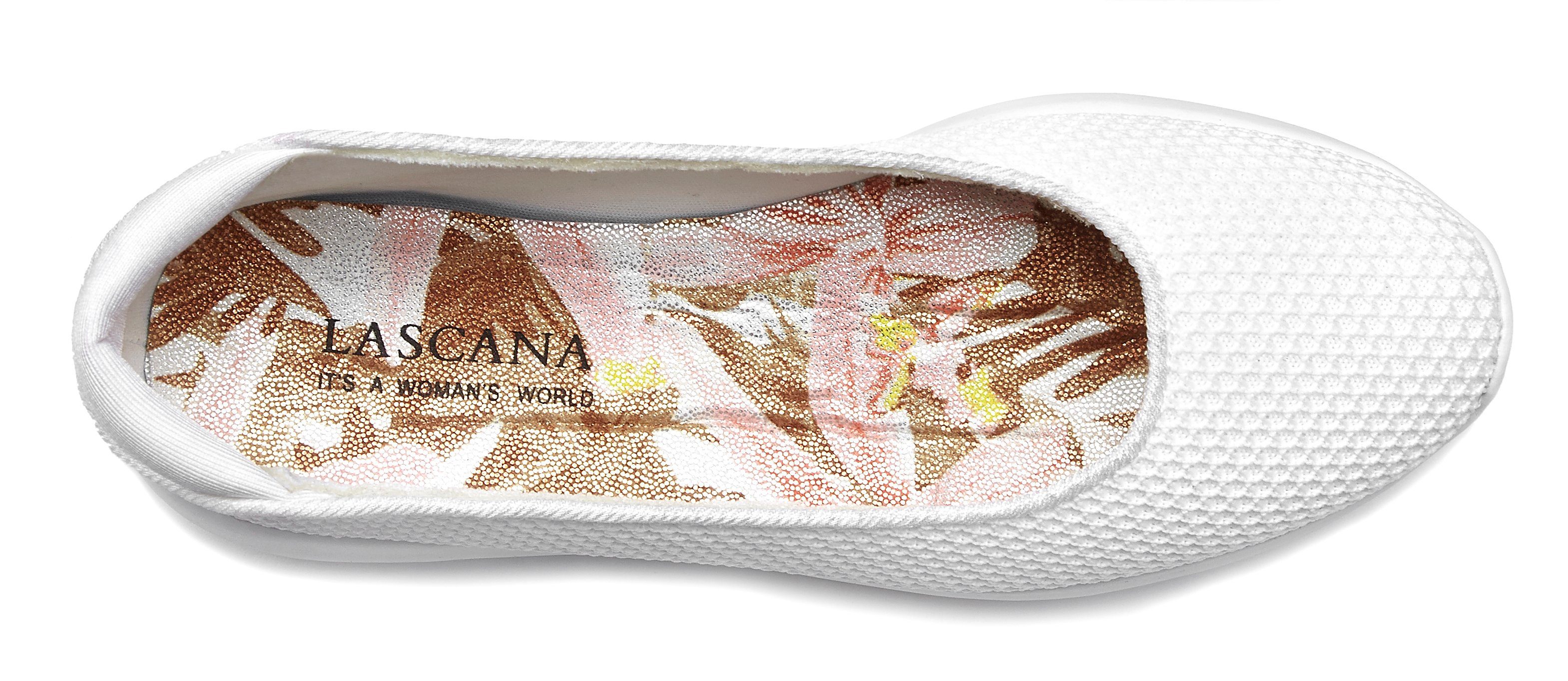 Lascana Ballerina's Vrijetijdsschoen, slipper, lage schoen, sneaker slip-in, lichte mesh-look