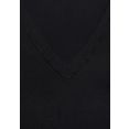 vivance trui met v-hals in getailleerd model zwart