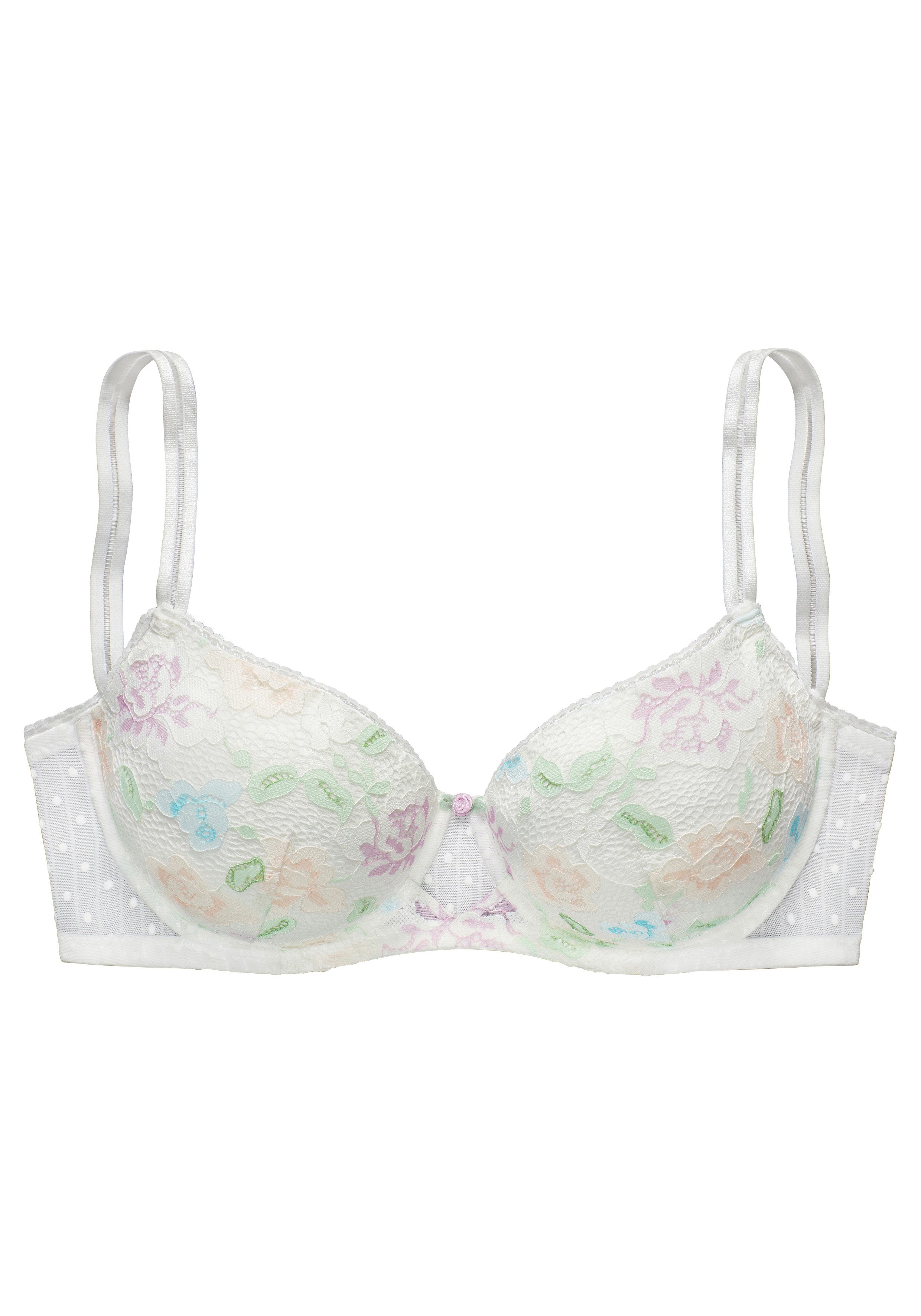 Vivance Bh met steuncups met beugel van pastelkleurig jacquardkant, sexy lingerie