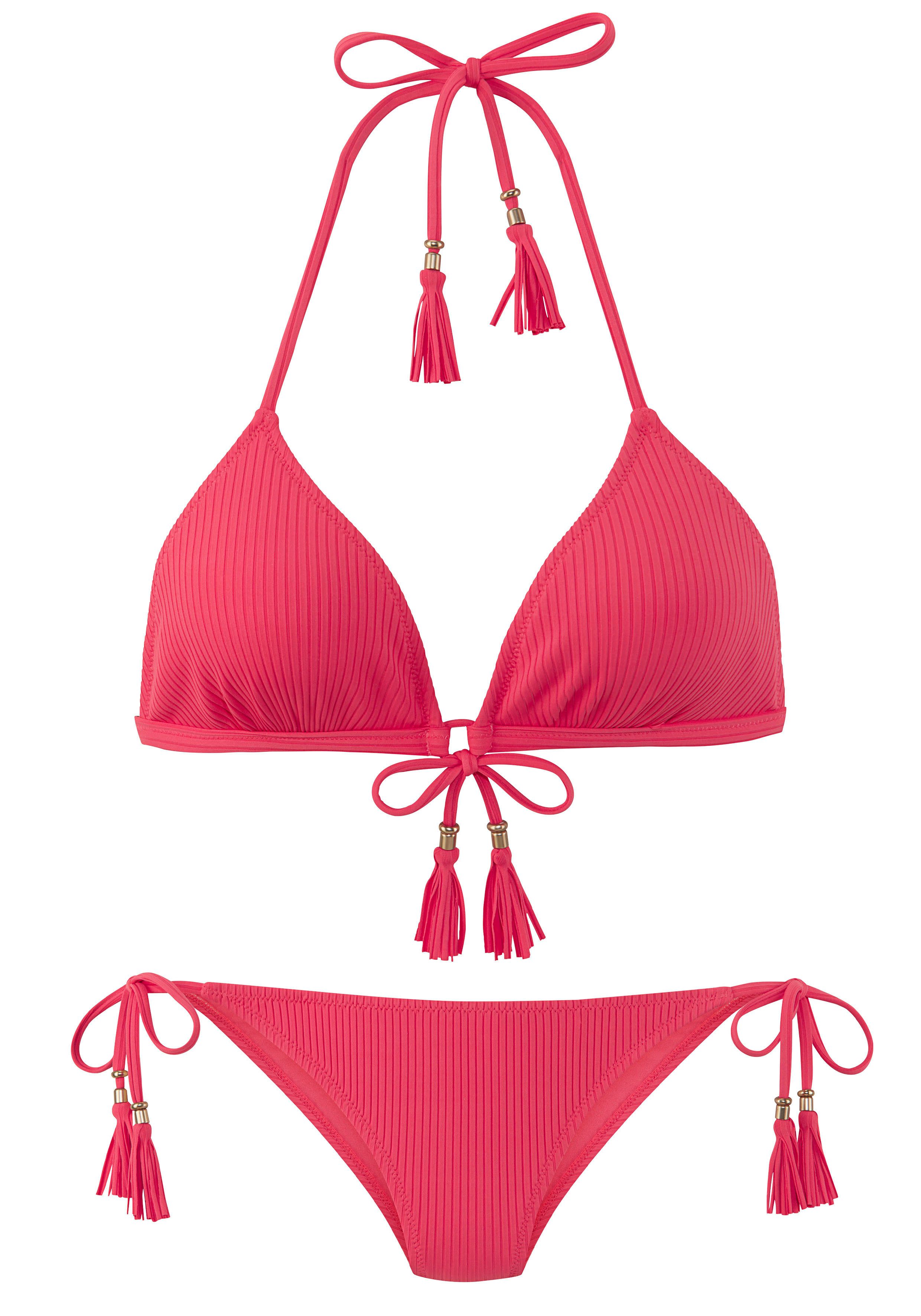 Elbsand Triangelbikini van trendy ribstof