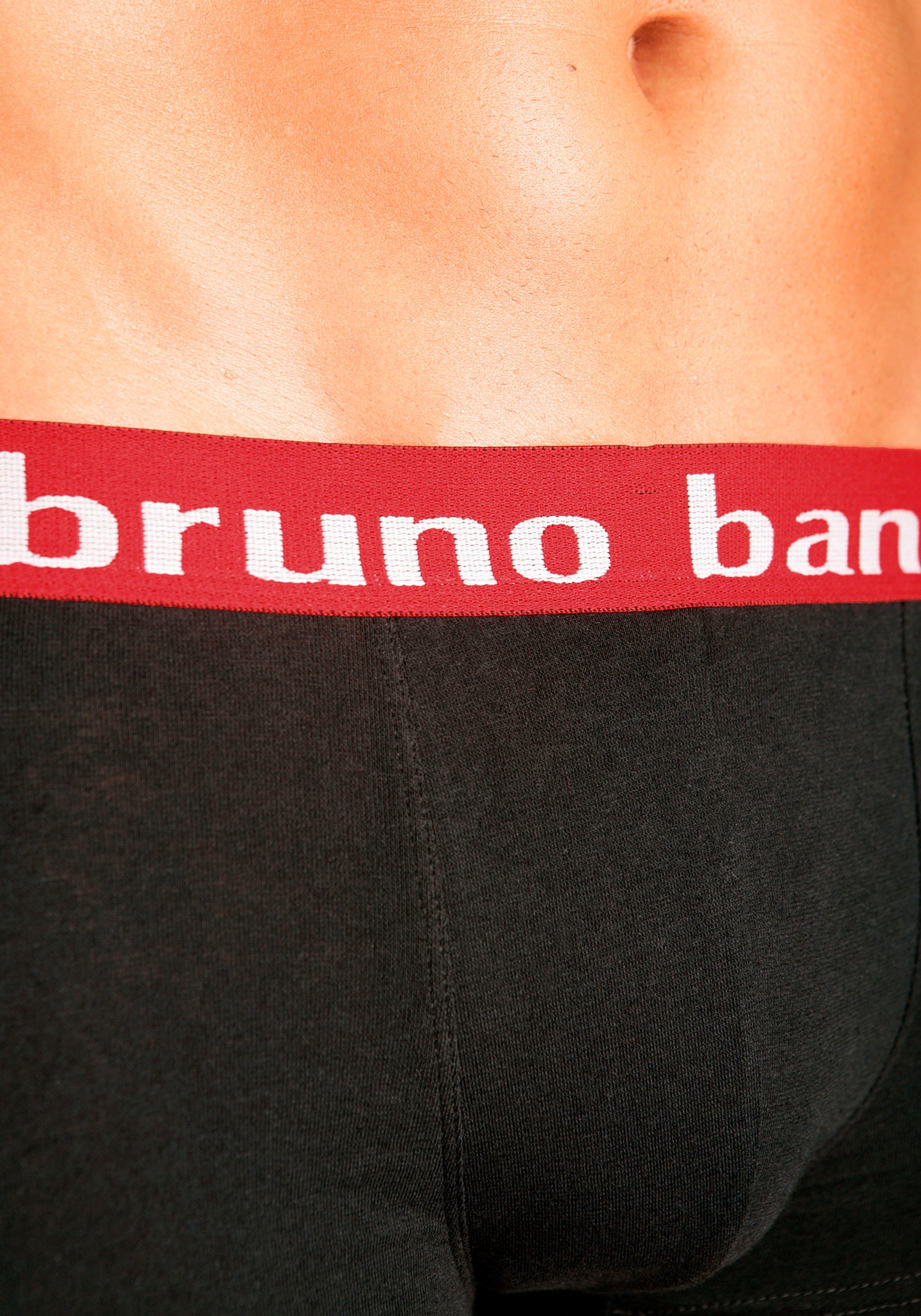 Bruno Banani Hipster strak zittende boxershorts in uni of gemusterd van katoenmix (set, 4 stuks)
