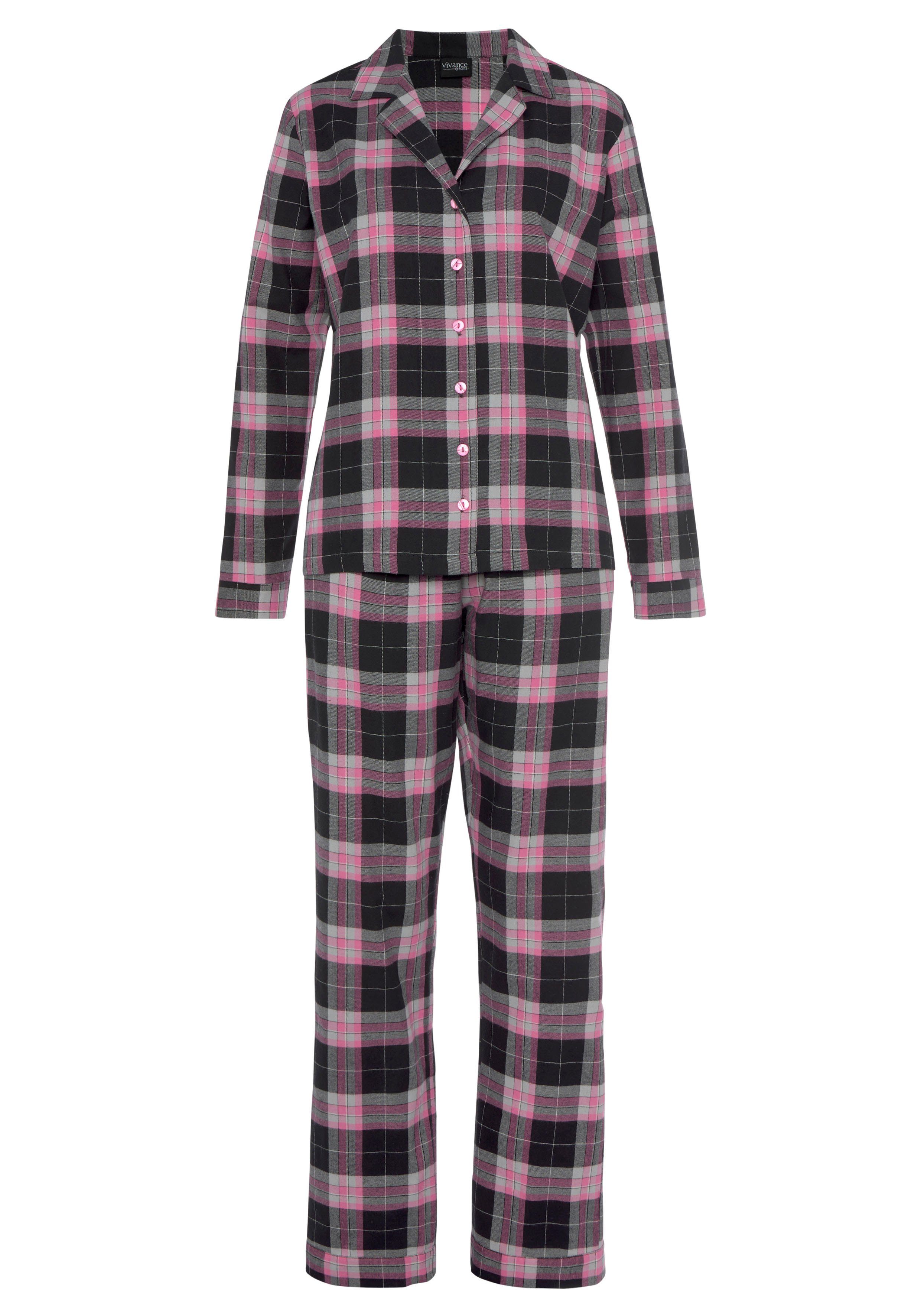 Vivance Dreams Pyjama van knuffelzacht flanel (2-delig)