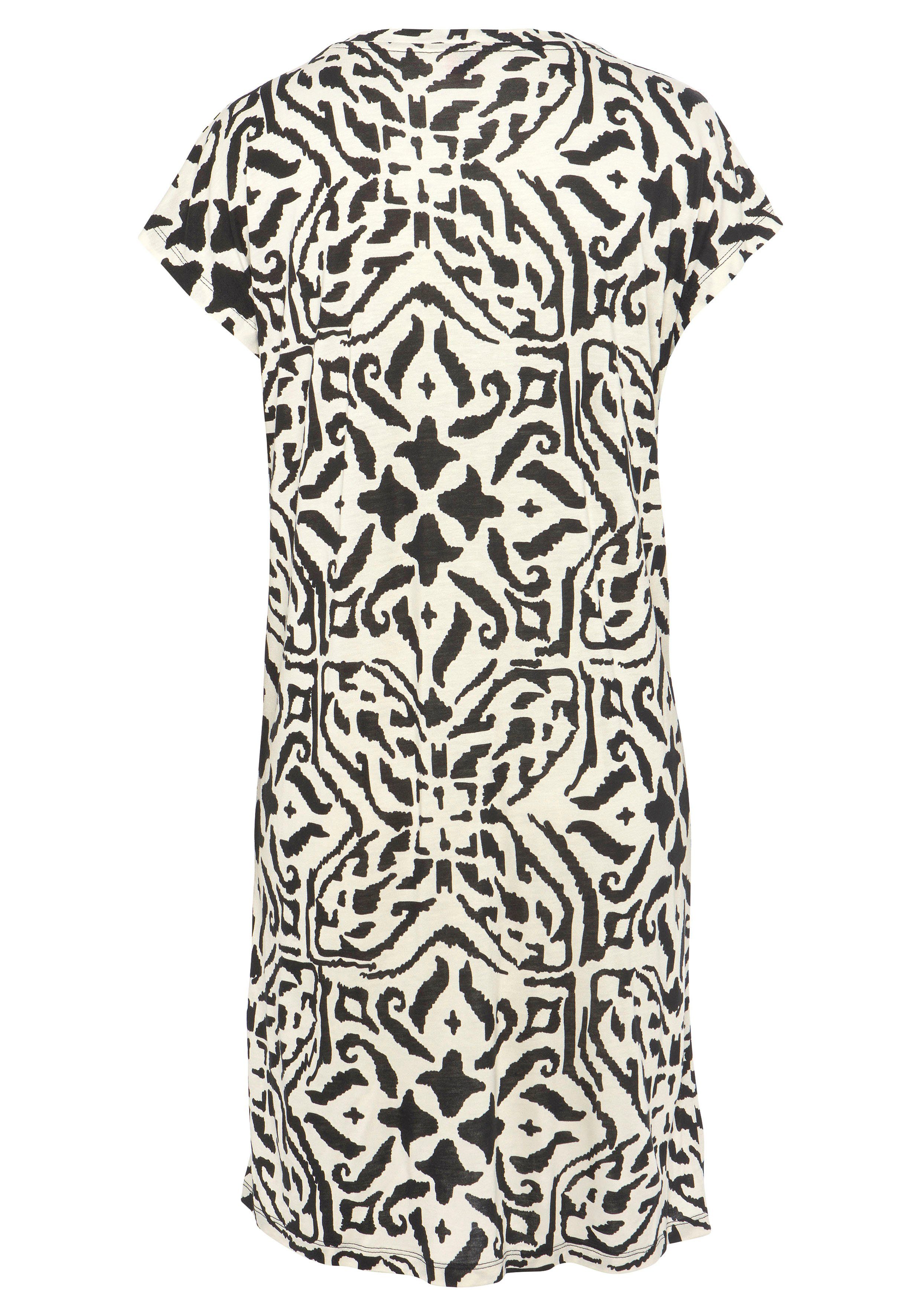 s.Oliver RED LABEL Beachwear Nachthemd met bloemig etno-patroon (1-delig)