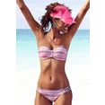 venice beach beugelbikini in bandeaumodel met gehaakte randen roze