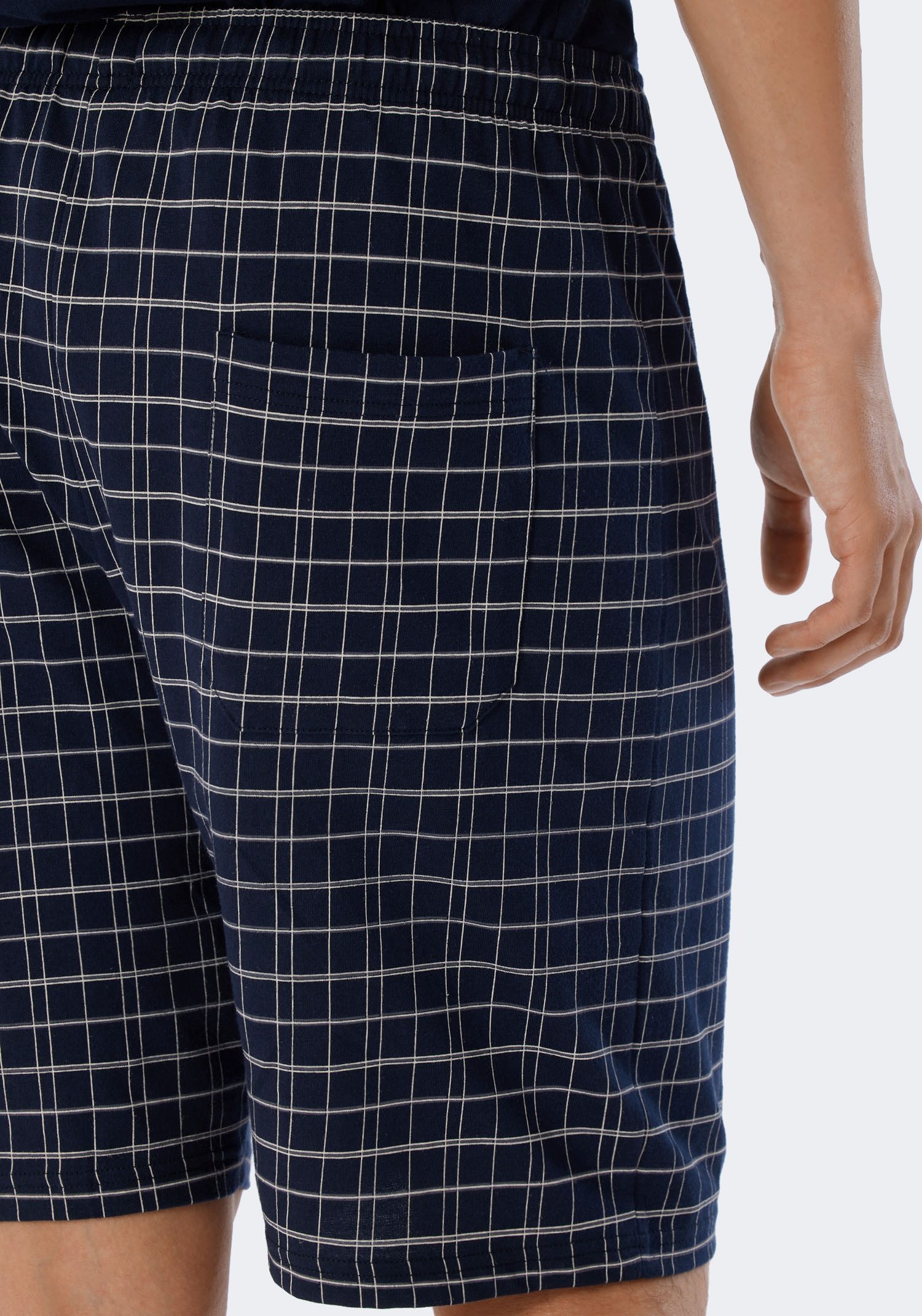 Schiesser Shortama Ebony met opgestikte borstzak (2-delig, 1 stuk)