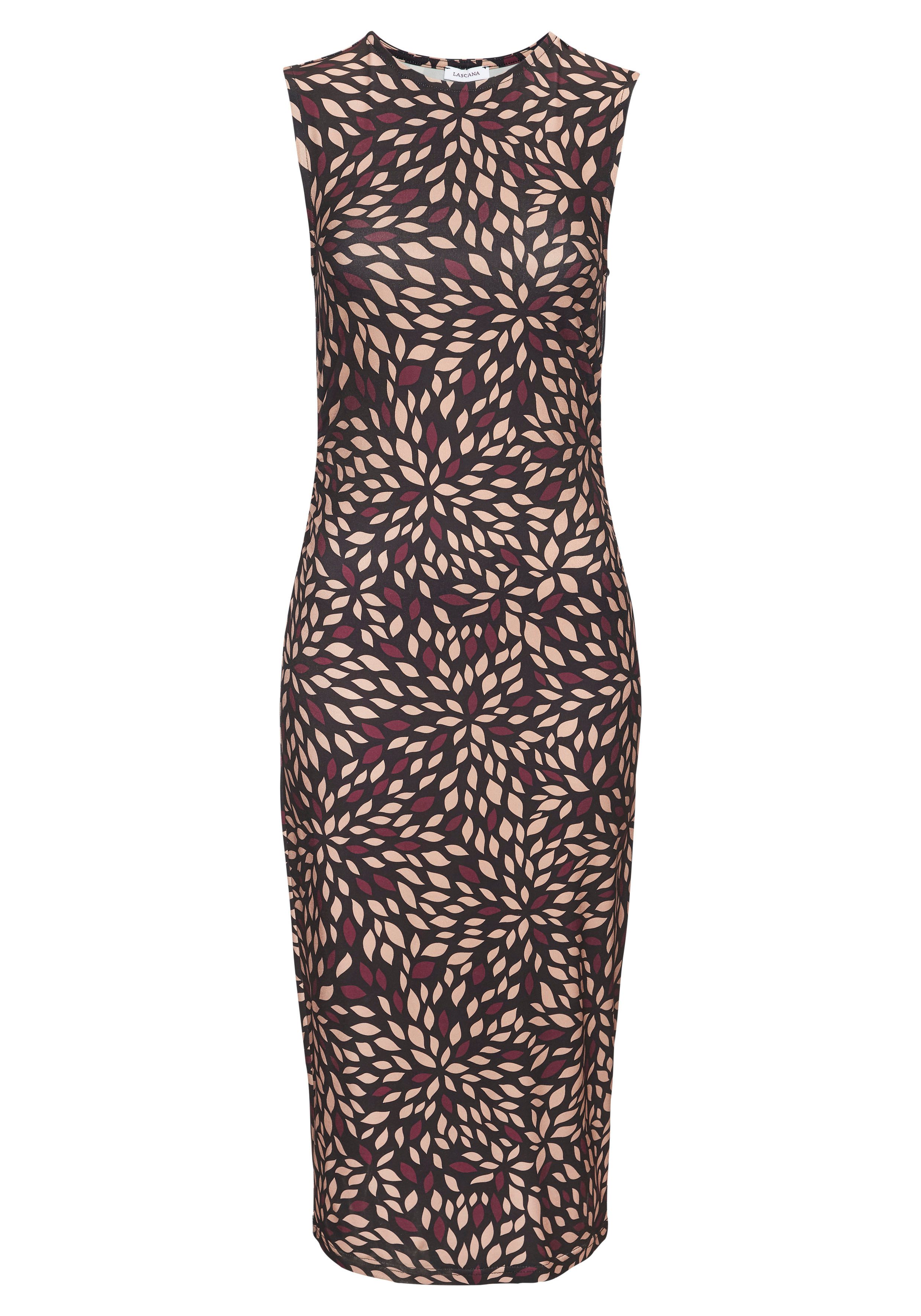 Lascana Midi-jurk met all-over print