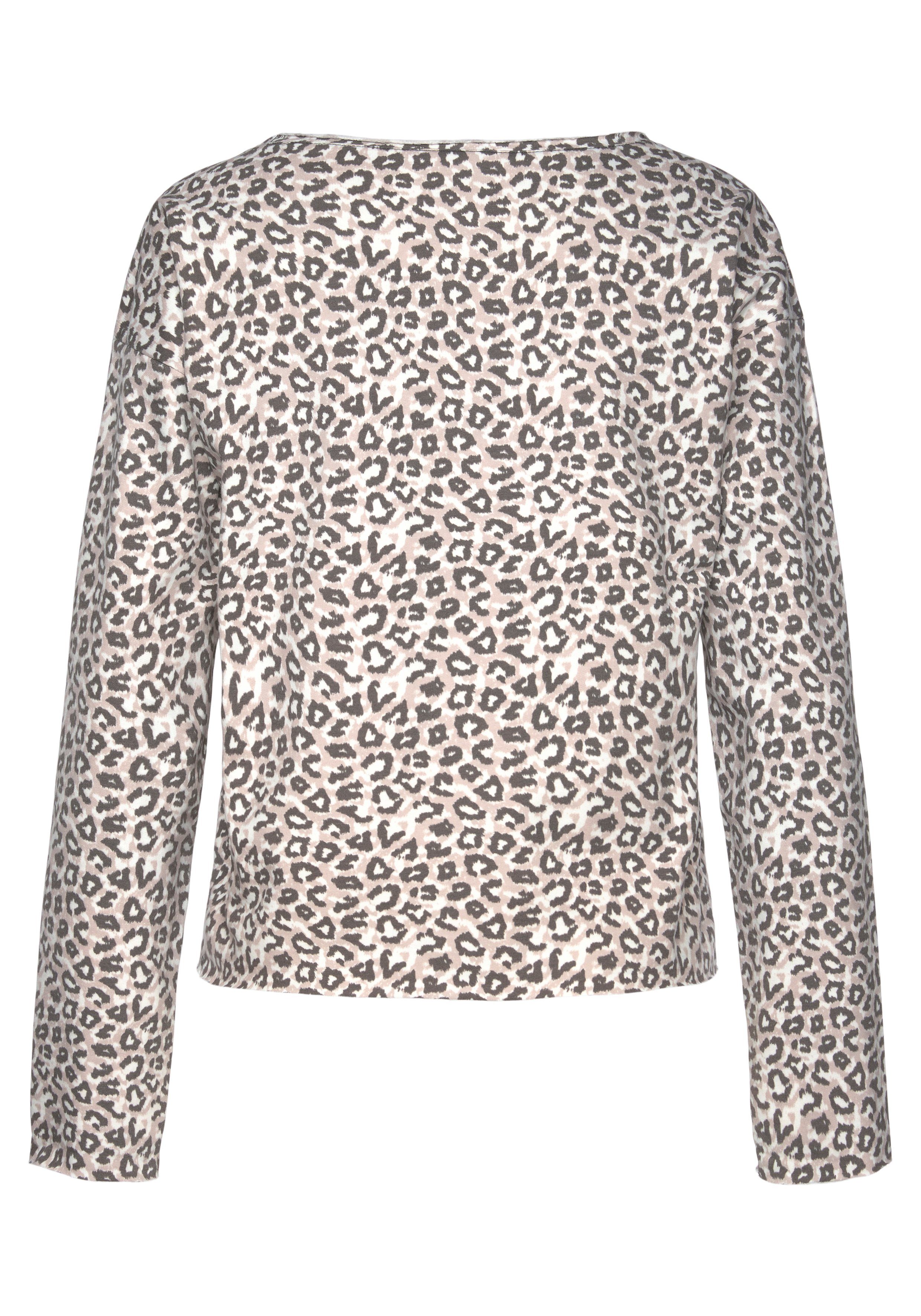 Lascana Sweatshirt / Shirt met lange mouwen Langarmshirt in losse pasvorm, loungewear