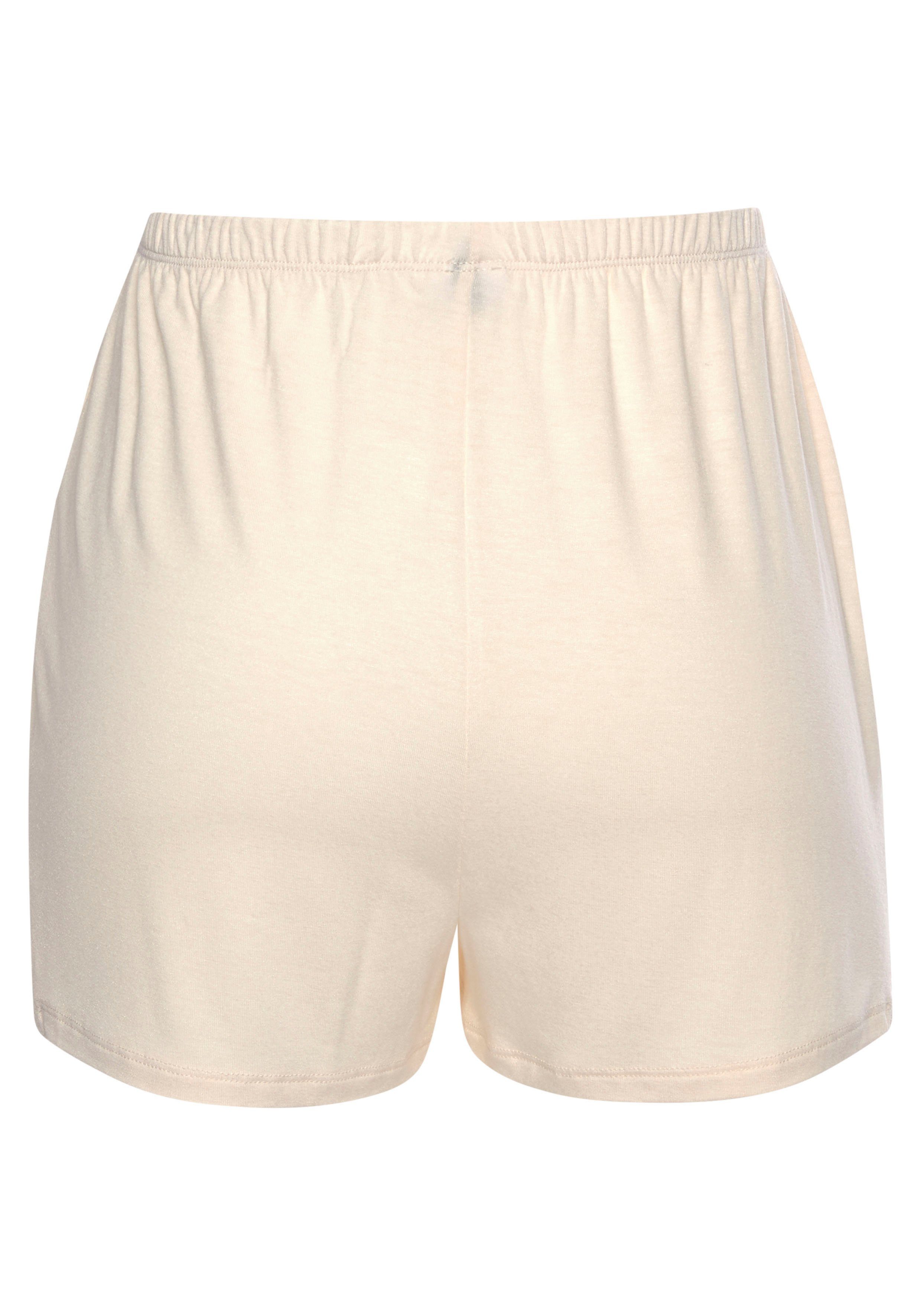 Lascana Pyjamashort met chique kanten details