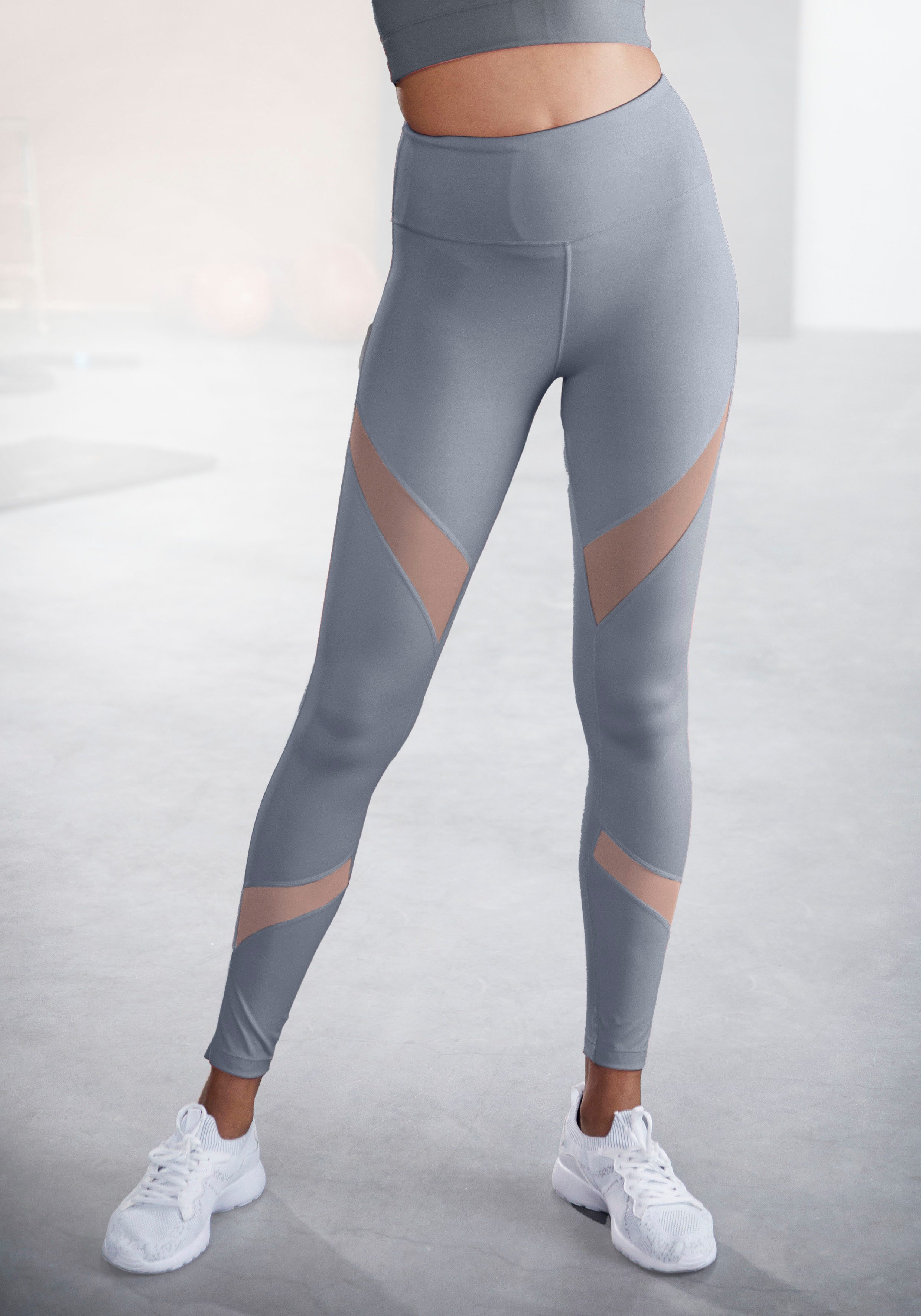 active by Lascana Functionele legging met kleine rimpeling, loungewear