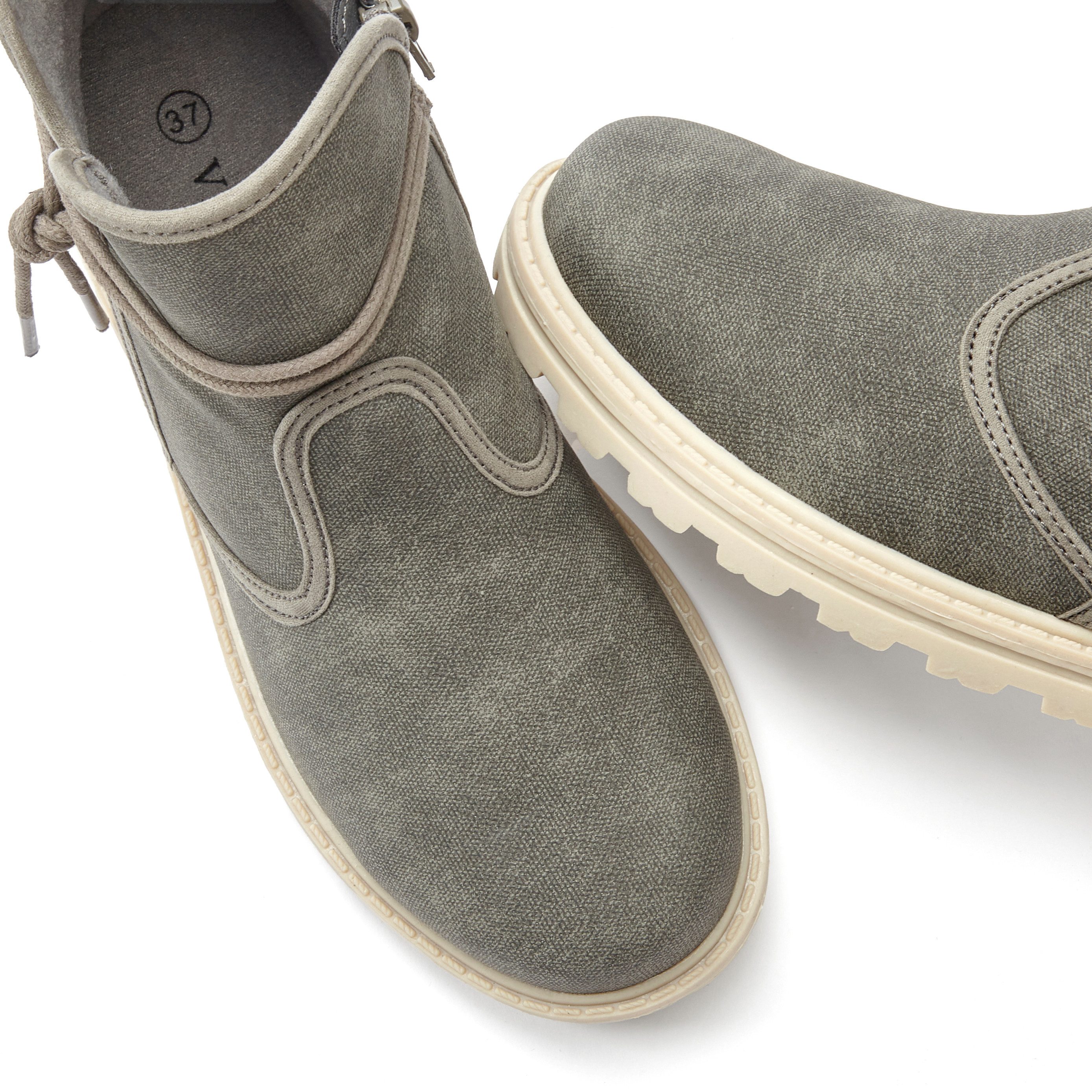 Vivance Laarsjes Boots, laarzen met verfijnde bindbanden vegan