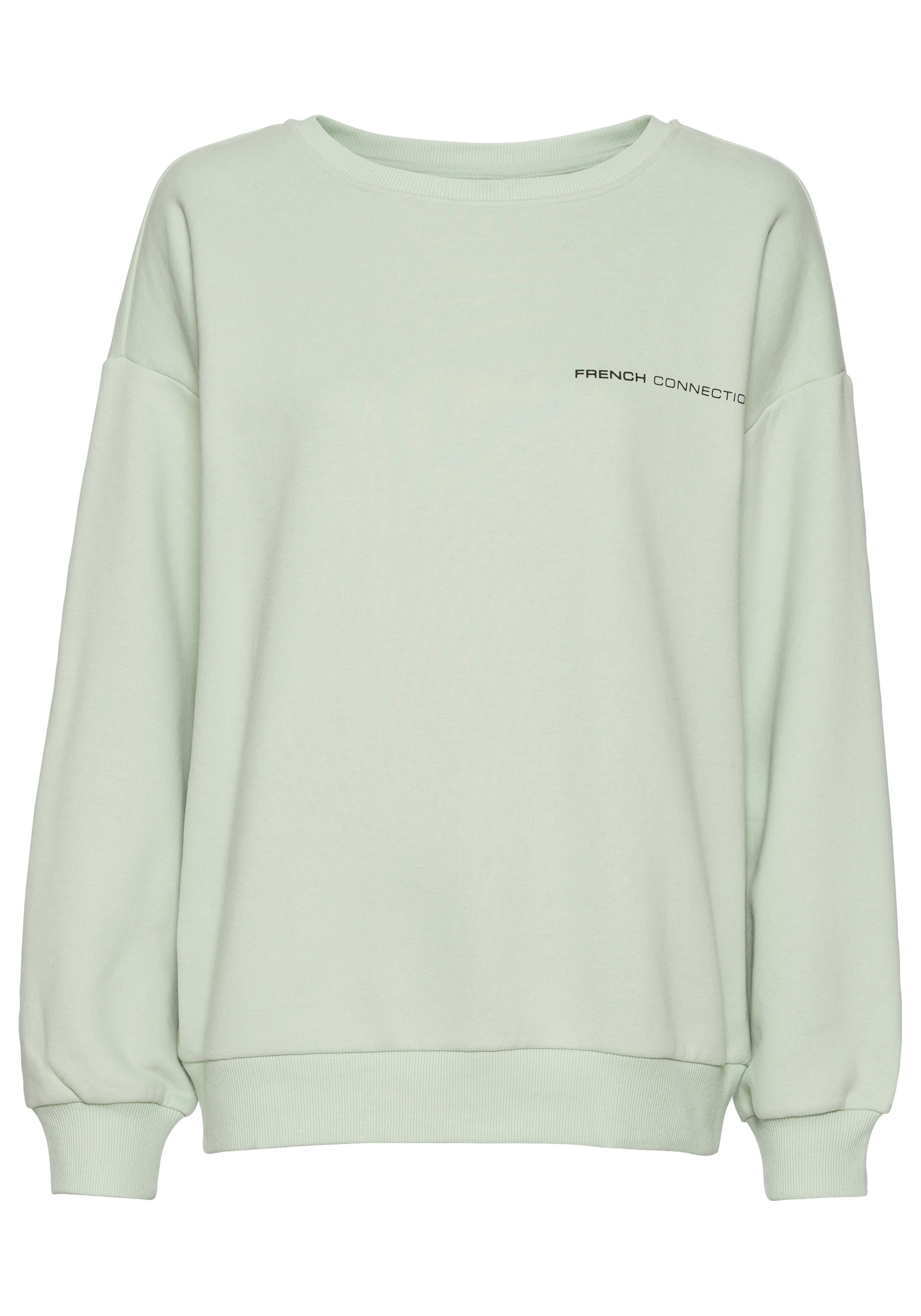 French Connection Sweatshirt met grote logoprint op de rug tops & hoodies maat 40/42 groen