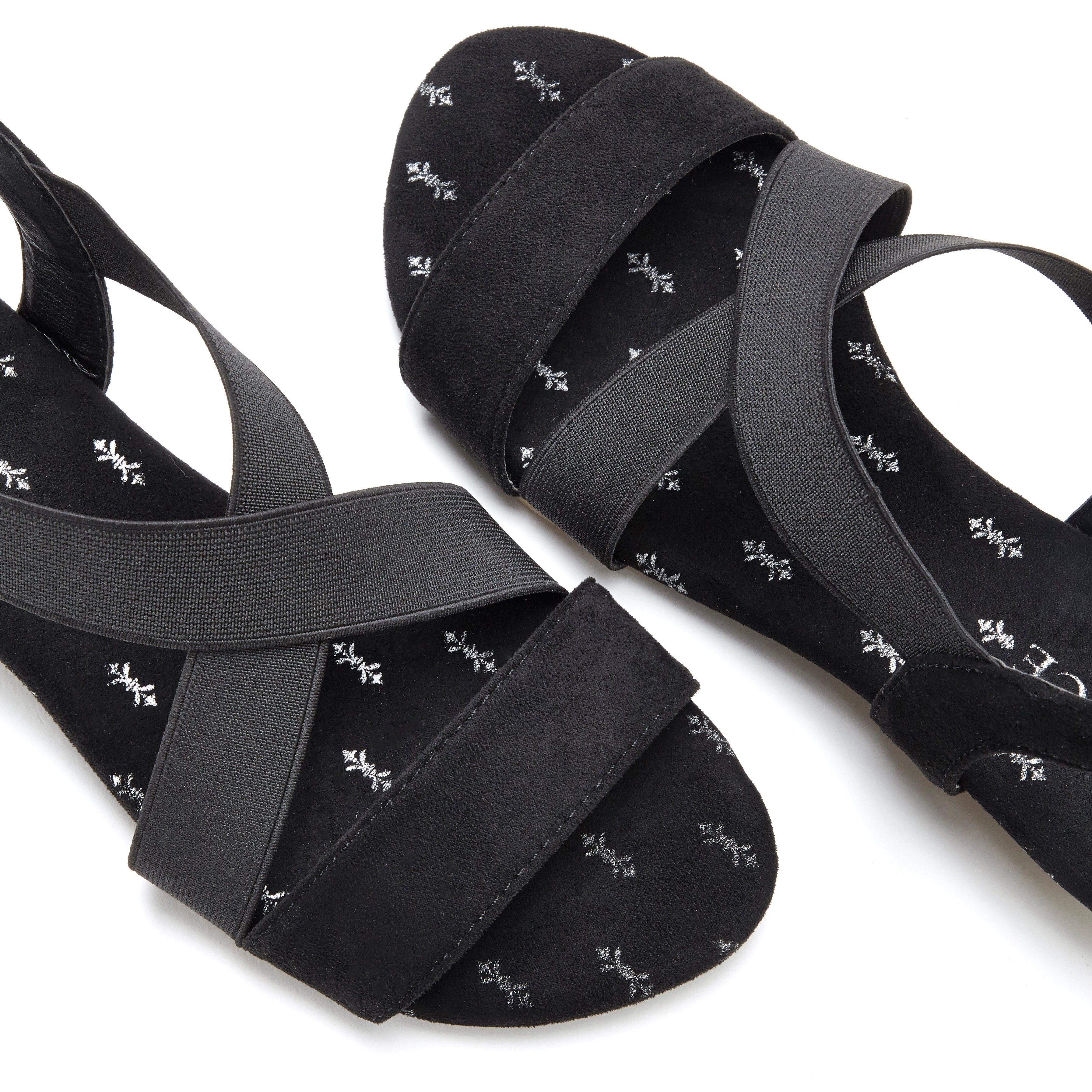 Vivance Sandaaltjes Zomerschoen Sandaal, zomerschoen met elastische bandjes en sleehak VEGAN