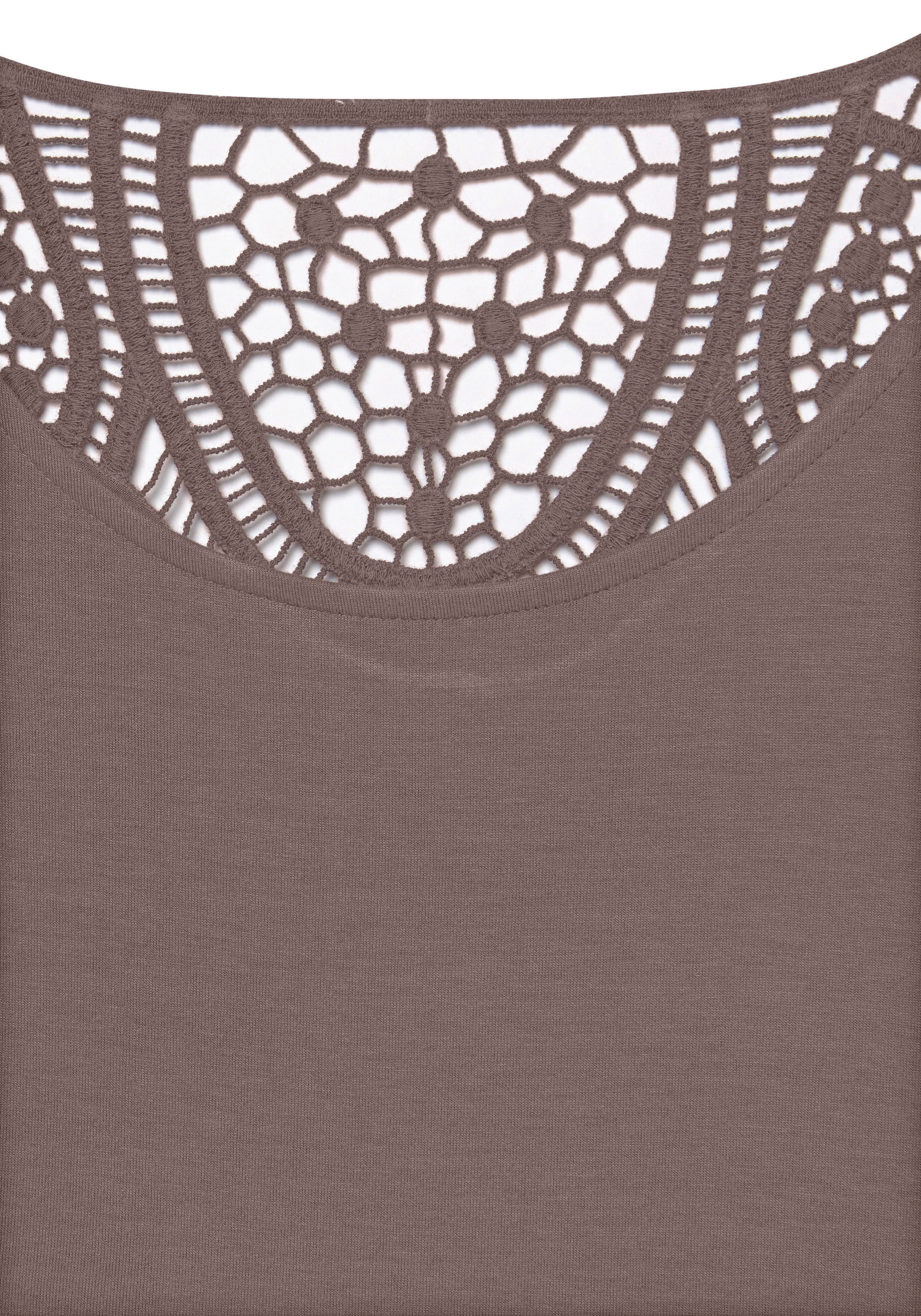 Vivance Shirt met korte mouwen Met haakwerk aan de achterkant (Set van 2)