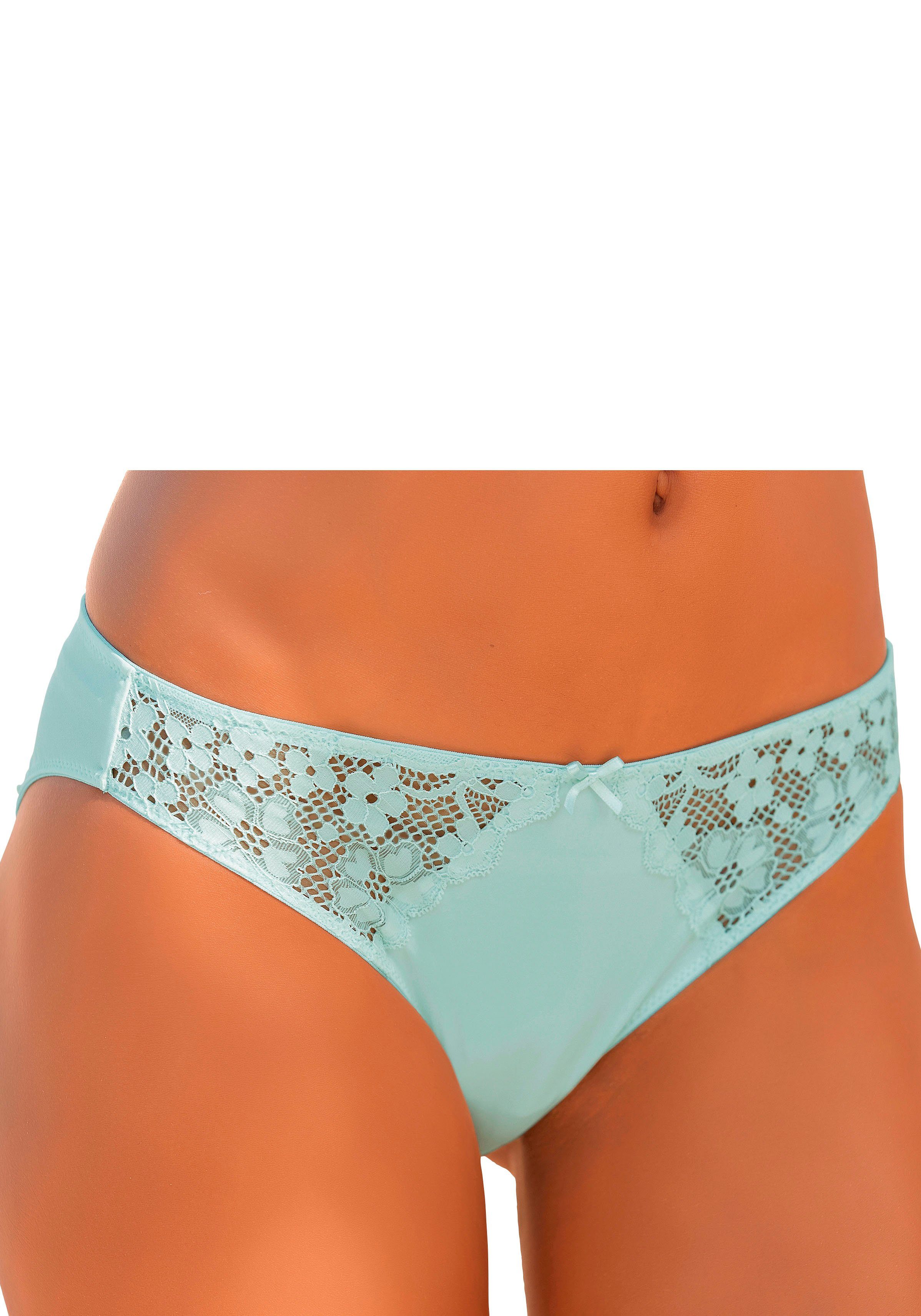 Petite fleur Slip met iets transparante jacquard-kant aan beide kanten opzij (3 stuks)