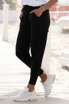 venice beach joggingbroek met zakken opzij op de pijp zwart