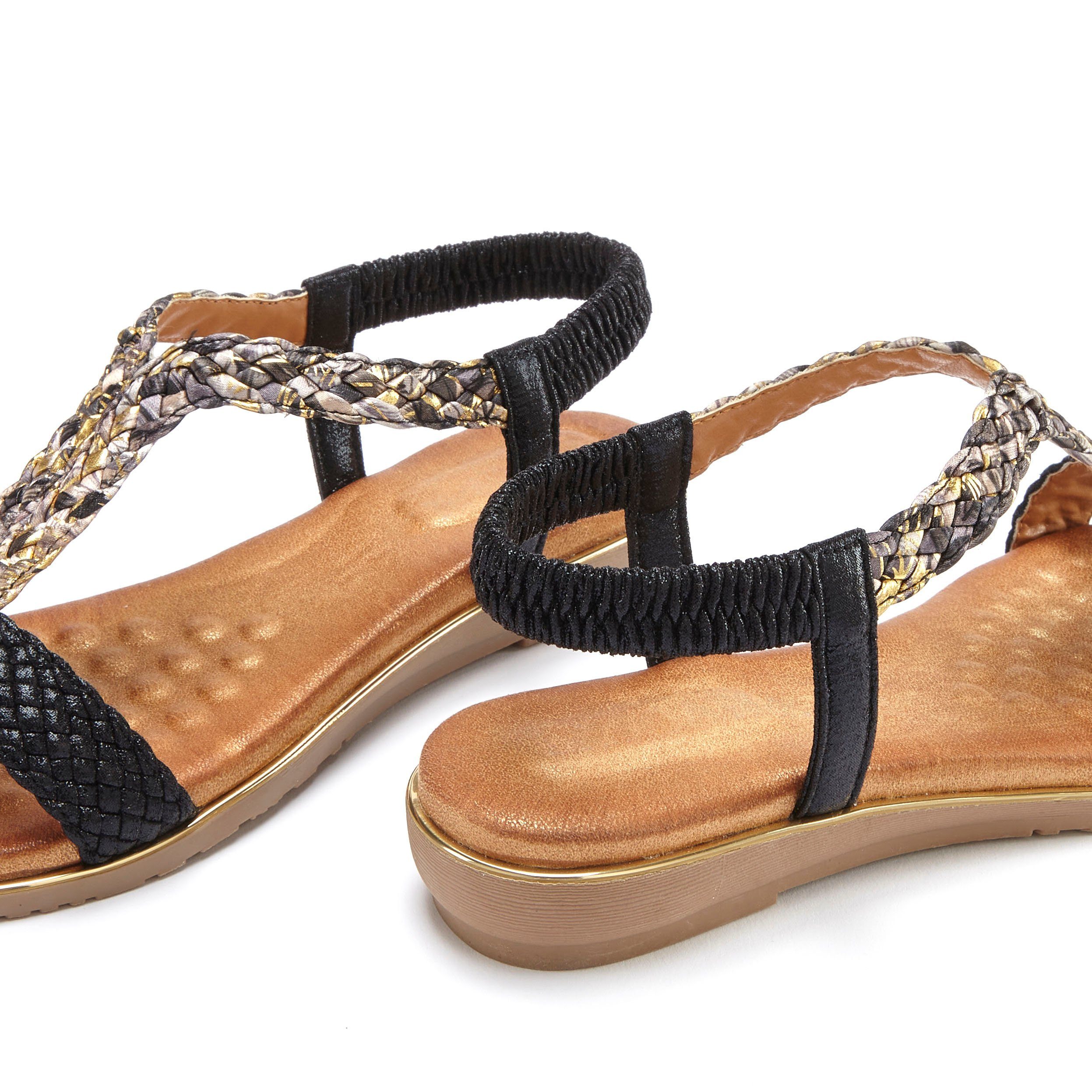 Vivance Sandalen Zomerschoen Sandalette, zomerschoen met gevlochten banden en zachte voetbed