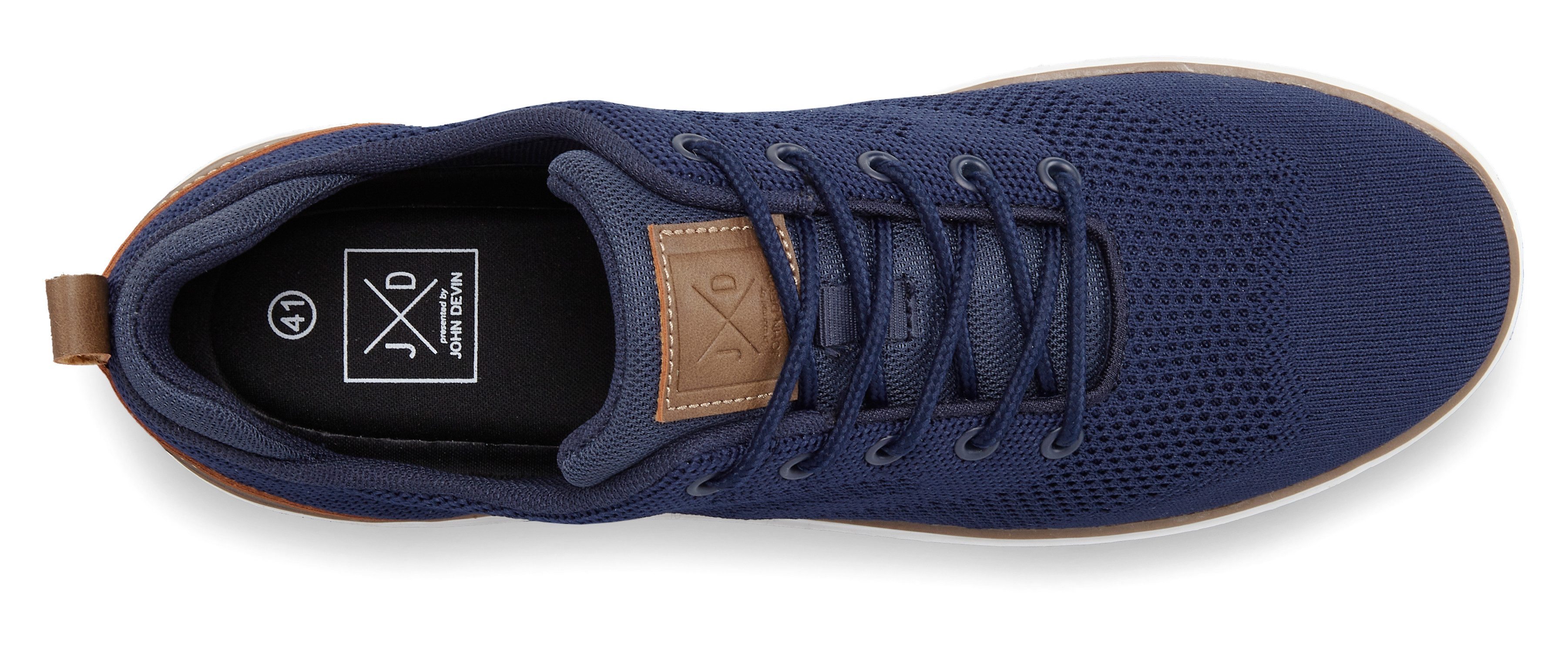John Devin Sneakers Veterschoenen met mesh-look, vrijetijdsschoen, lage schoen unisex vegan