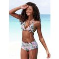 s.oliver red label beachwear bikini-hotpants azalea in tropische print roze