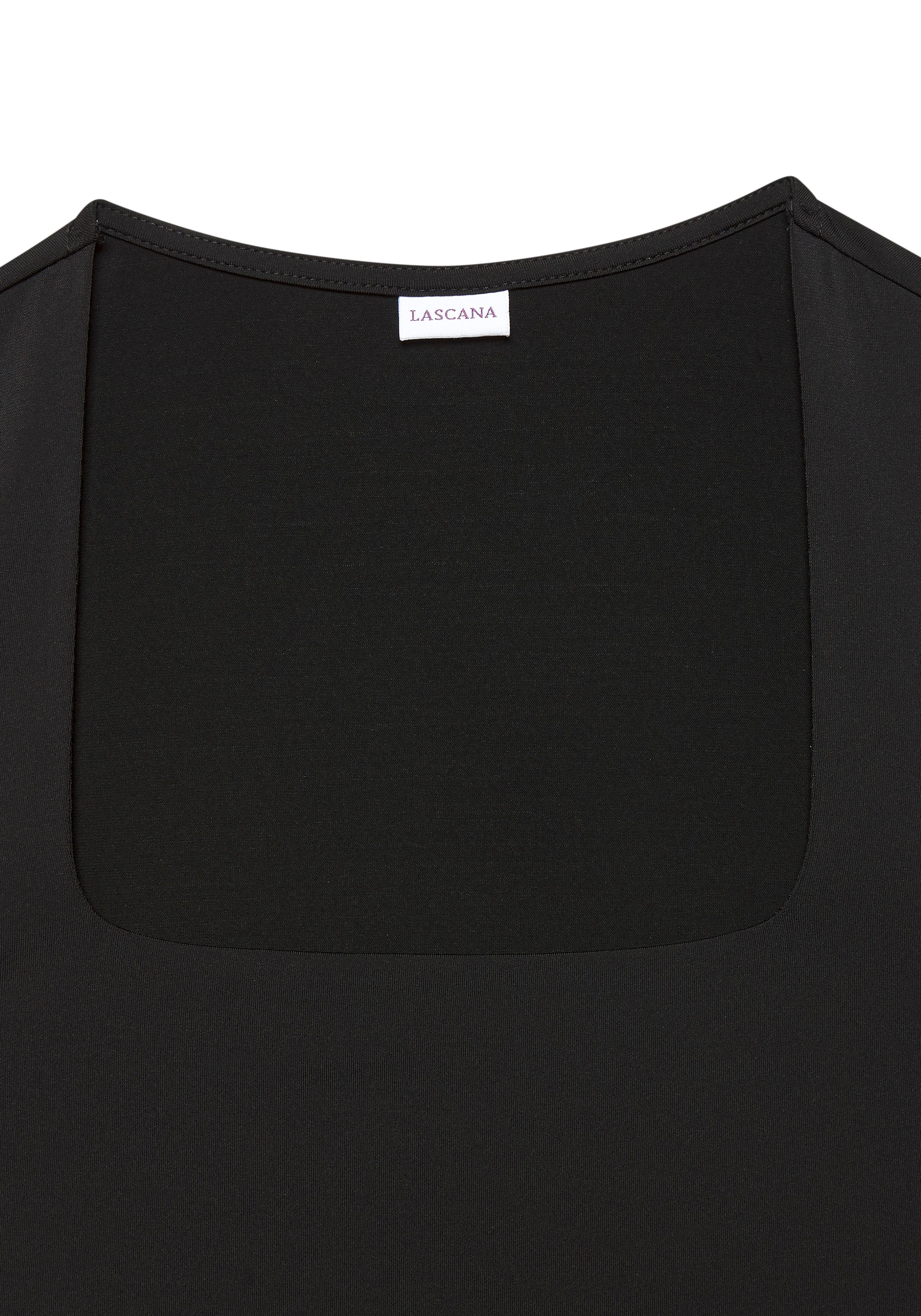 Lascana Tanktop van kreukvrij materiaal, elegant basis top met brede banden