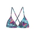 venice beach triangel-bikinitop jane met een moderne print blauw