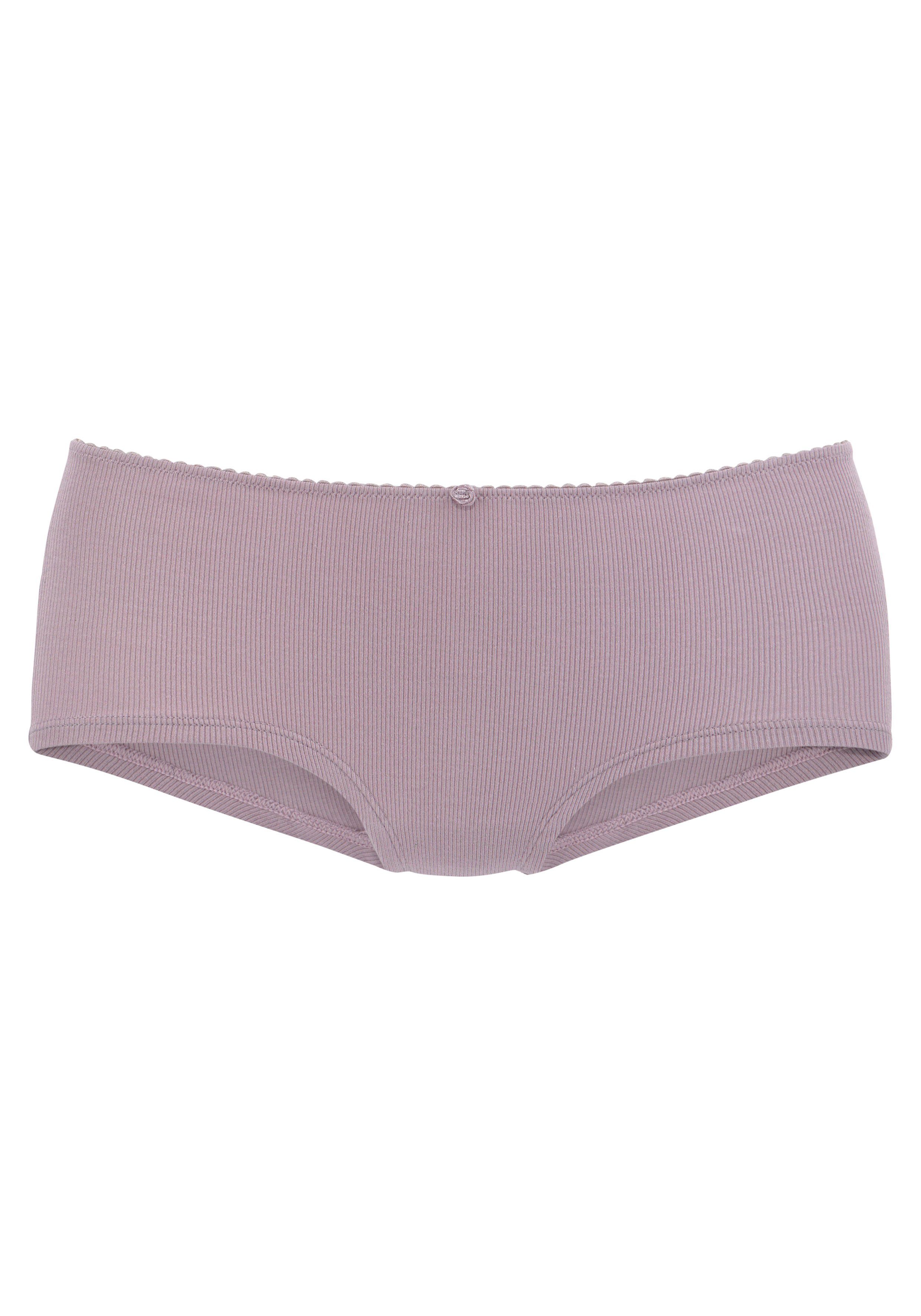 Vivance Hipster van zachte en elastische ribstof, met delicate roosjes vooraan (3 stuks)