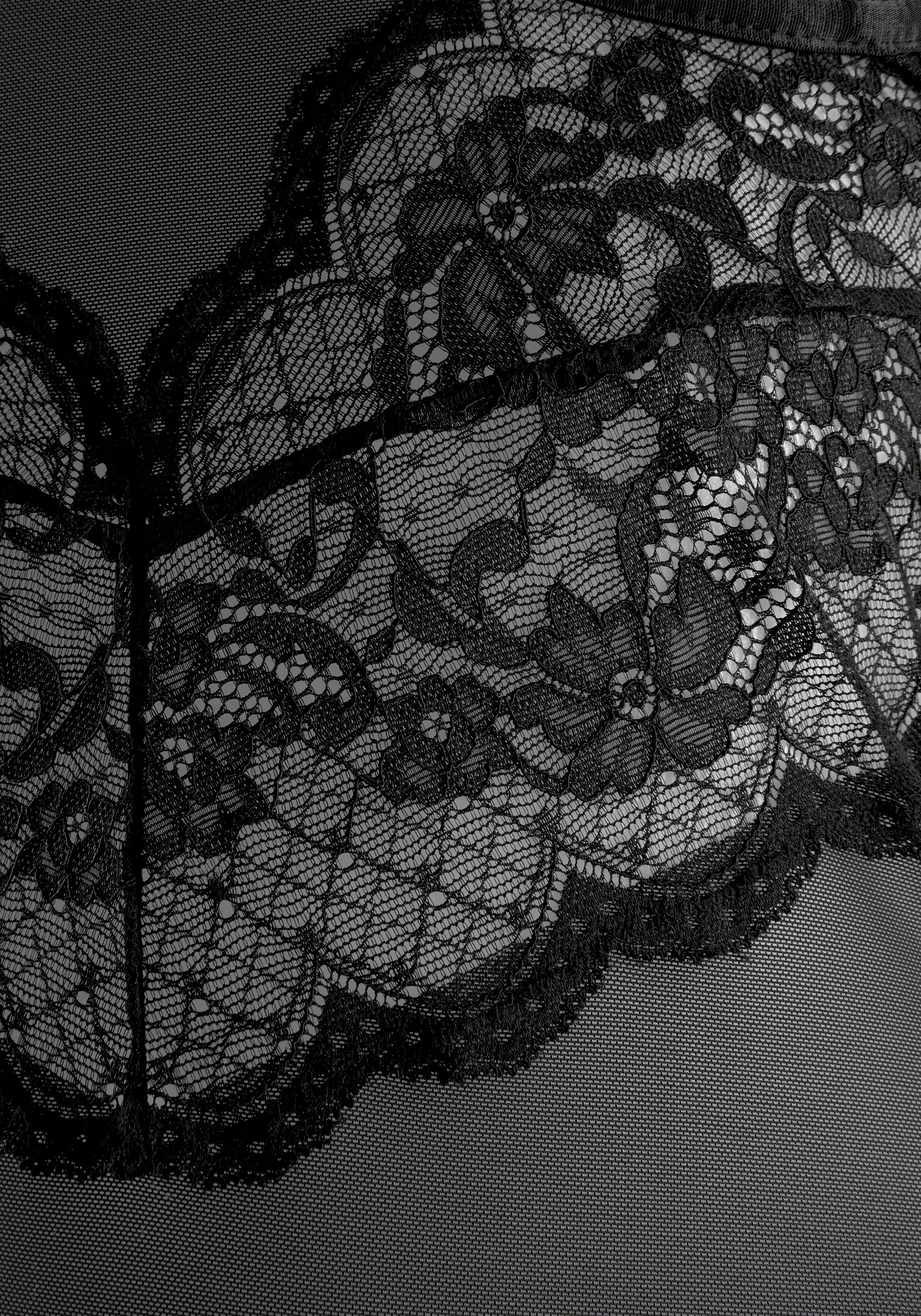 Jette Joop Body met lange mouwen in een verleidelijke, transparante look, sexy lingerie, sexy ondergoed