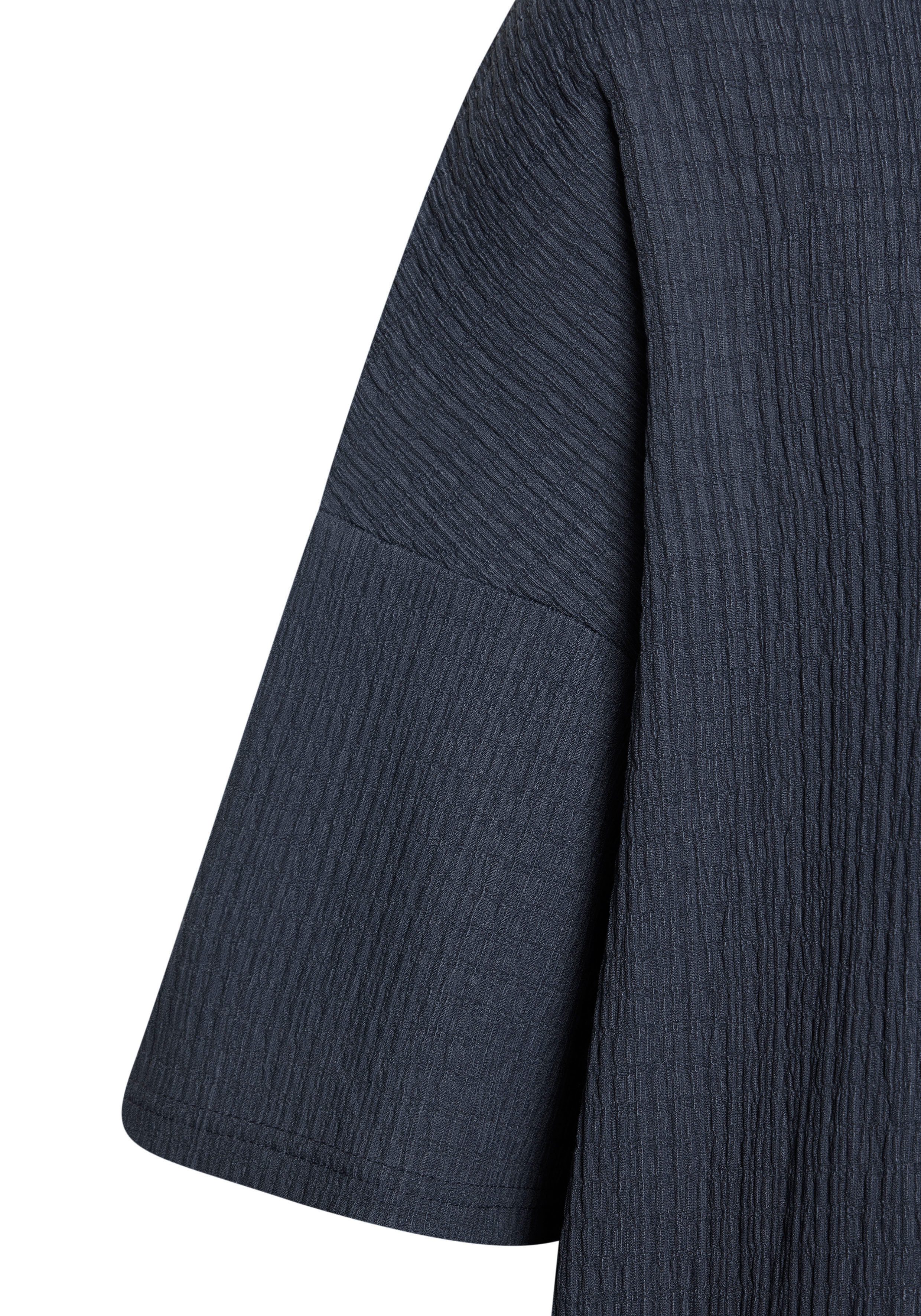Lascana Shirt met korte mouwen Met opstaande kraag van kreukvrije crêpe-kwaliteit