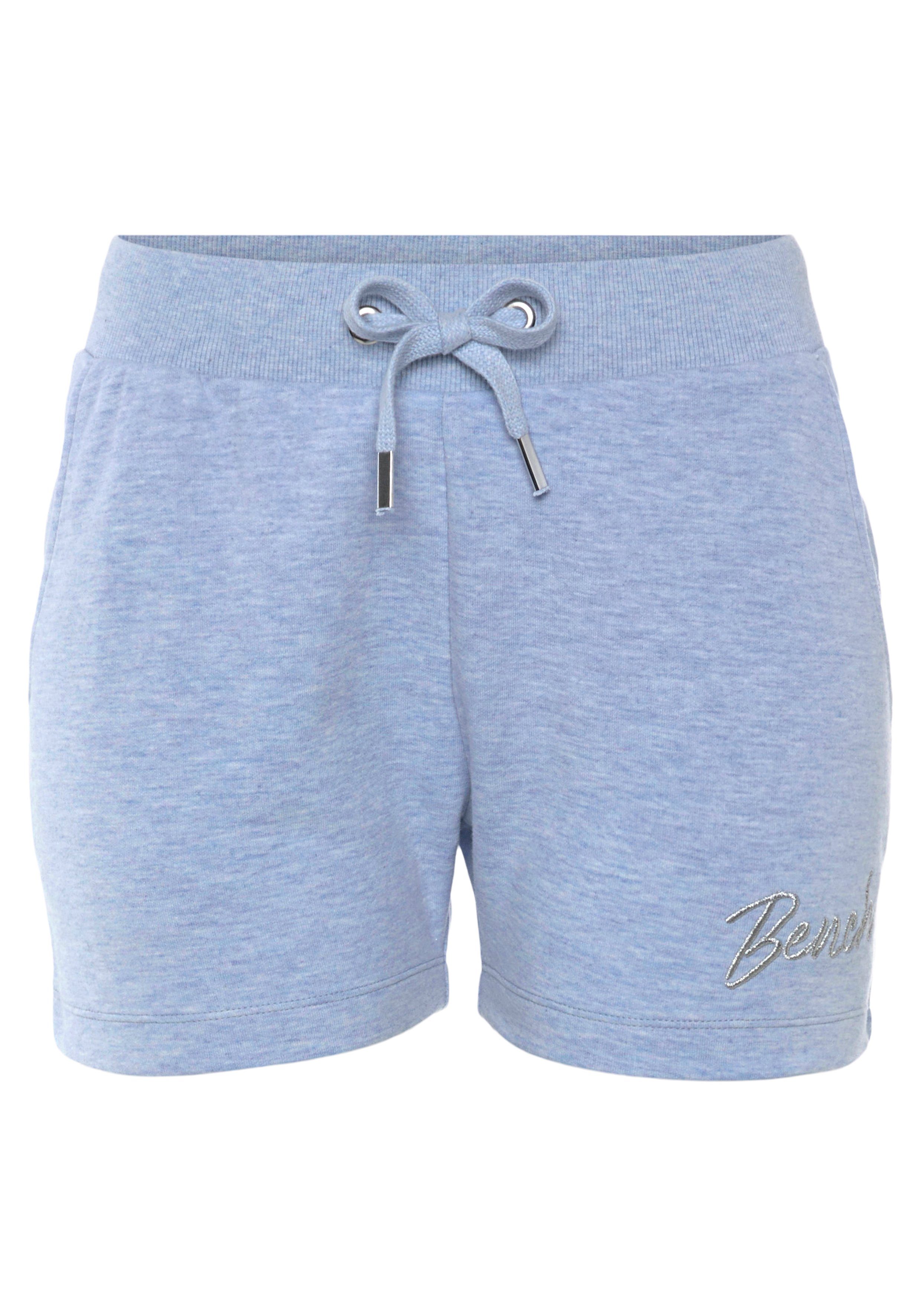 Bench. Loungewear Relaxshorts -sweatshorts, lounge-shorts met kleine glanzende logostiksel, loungewear