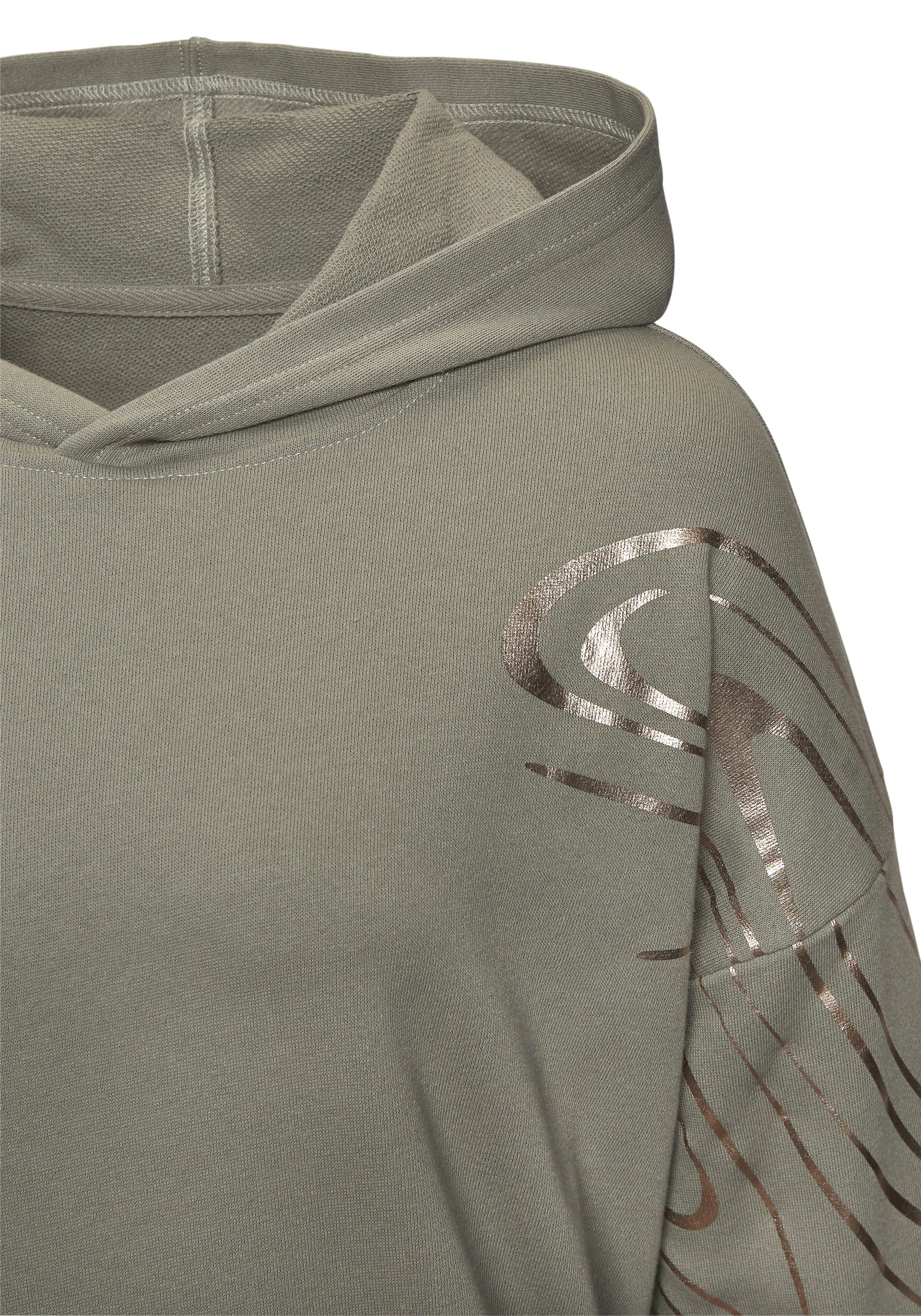 active by Lascana Hoodie met glanzende print