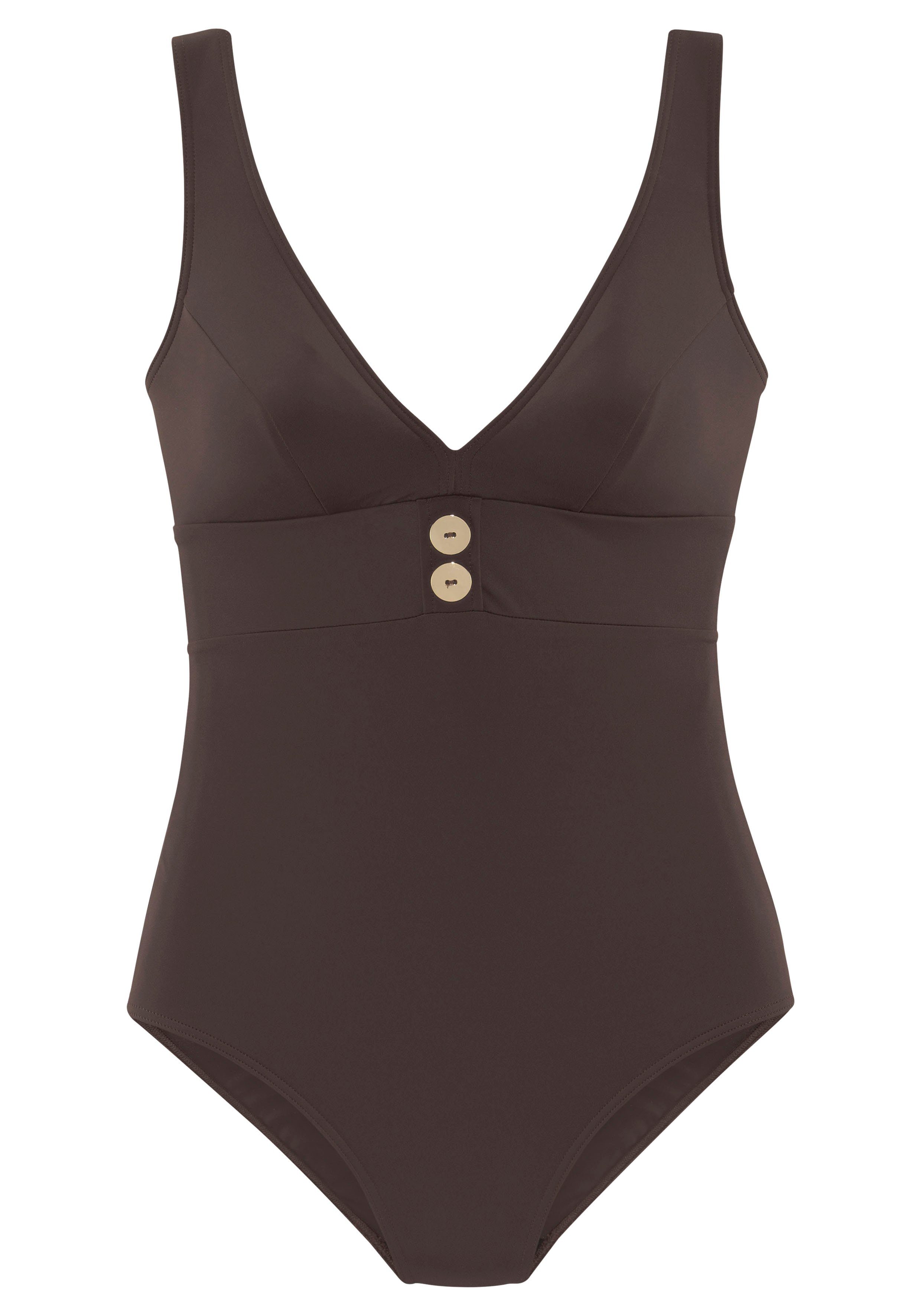 Vivance Badpak met goudkleurige sierknopen