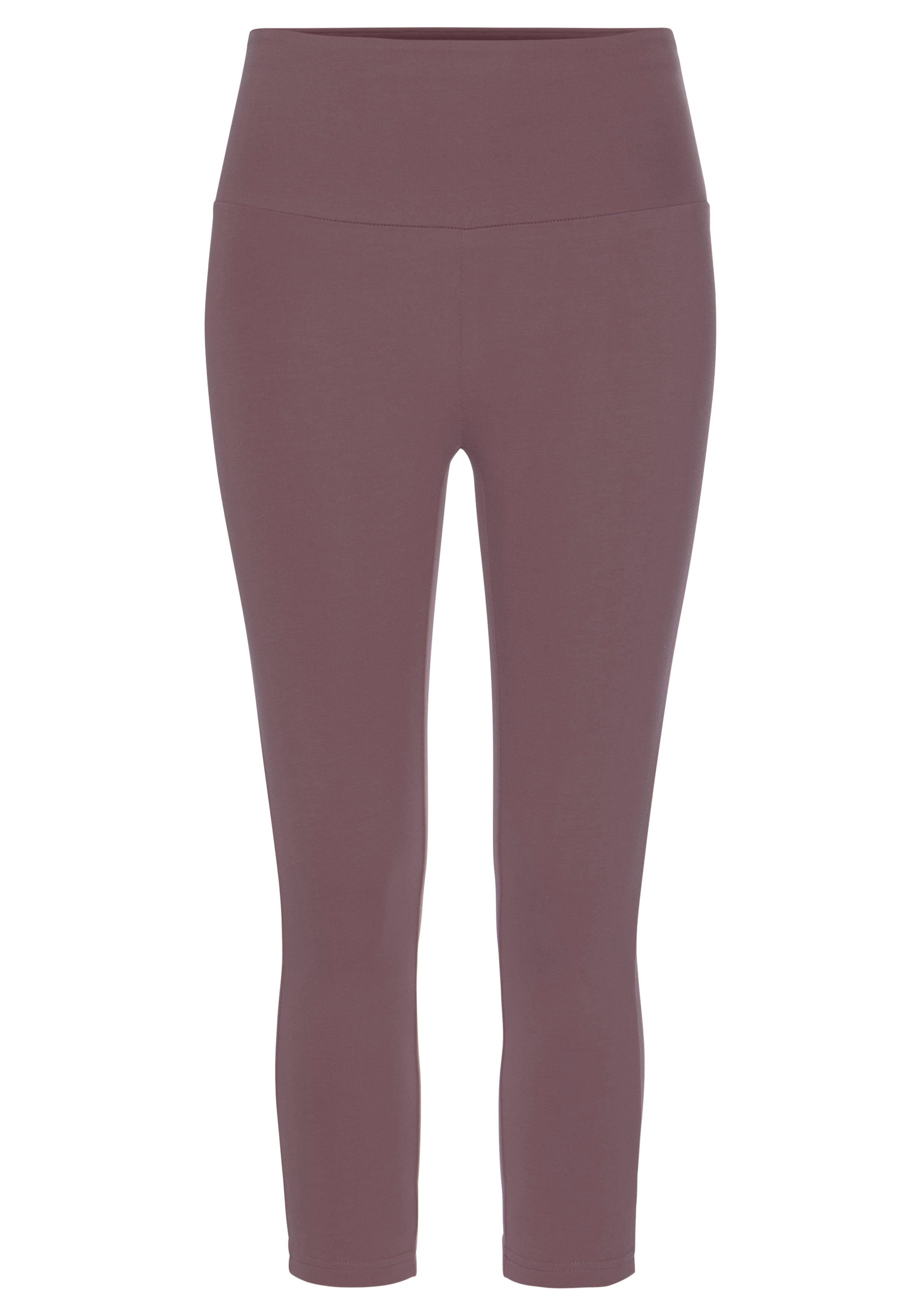 Lascana Caprilegging met brede zachte boord, loungewear