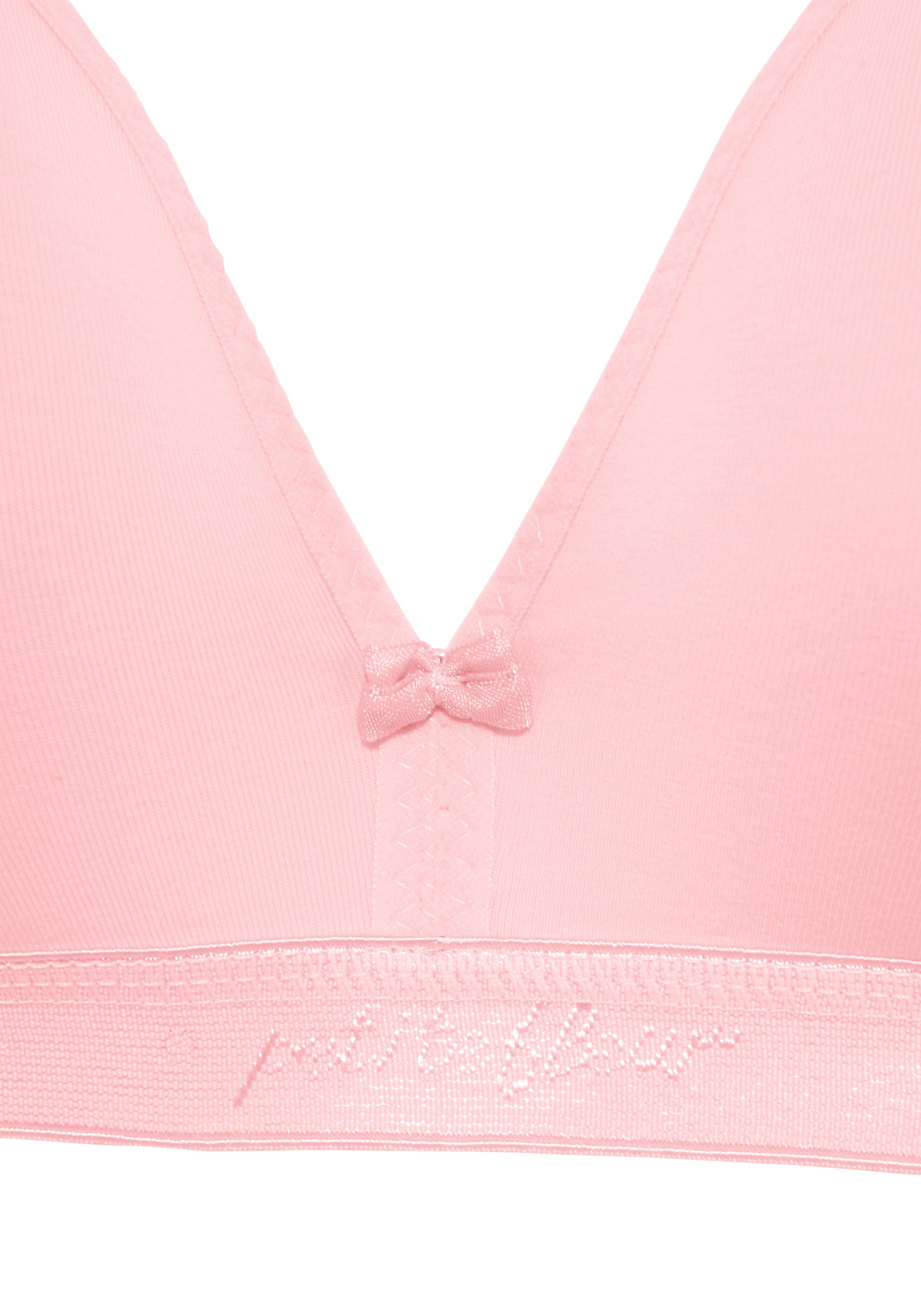 Petite fleur Bralette-bh zonder beugels in een driehoekige vorm gemaakt van katoen(Set van 3)