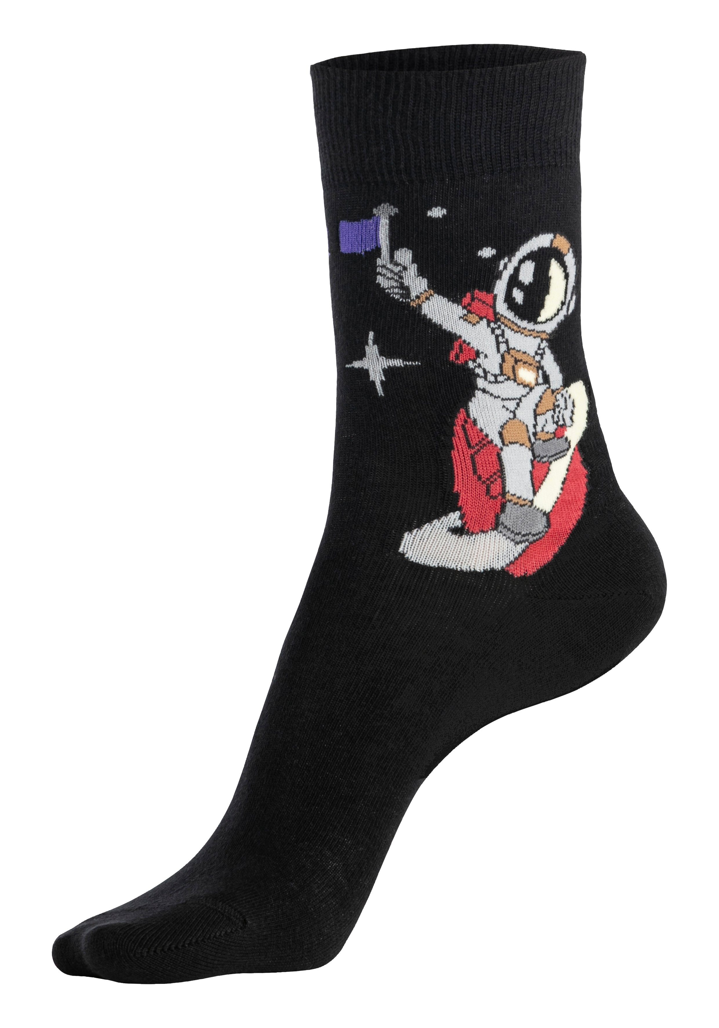 H.I.S Sokken met astronaut-motieven (set, 5 paar)