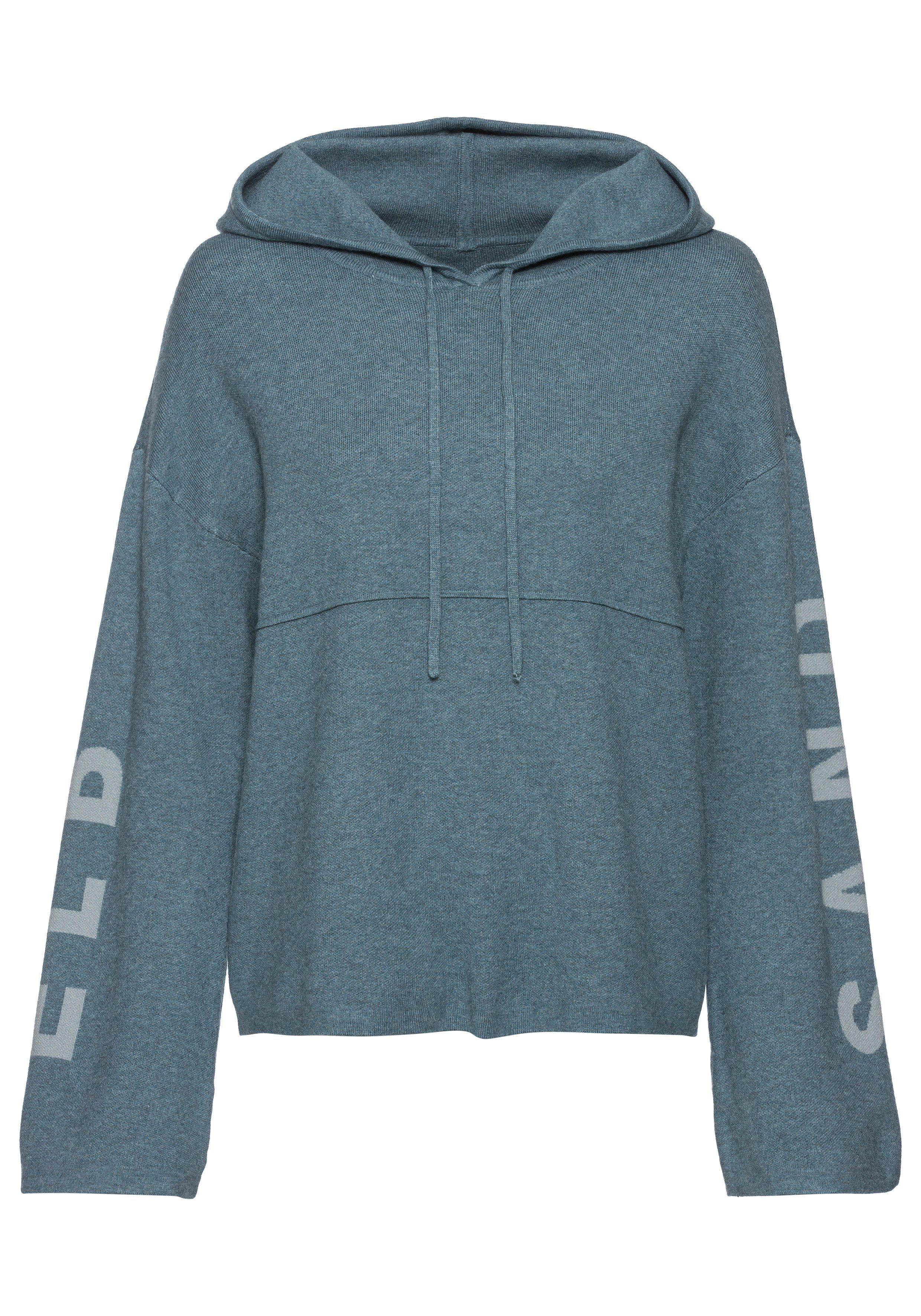 Elbsand Hoodie Gebreide trui met ingebreid logo, loungewear truien maat 32/34 groen