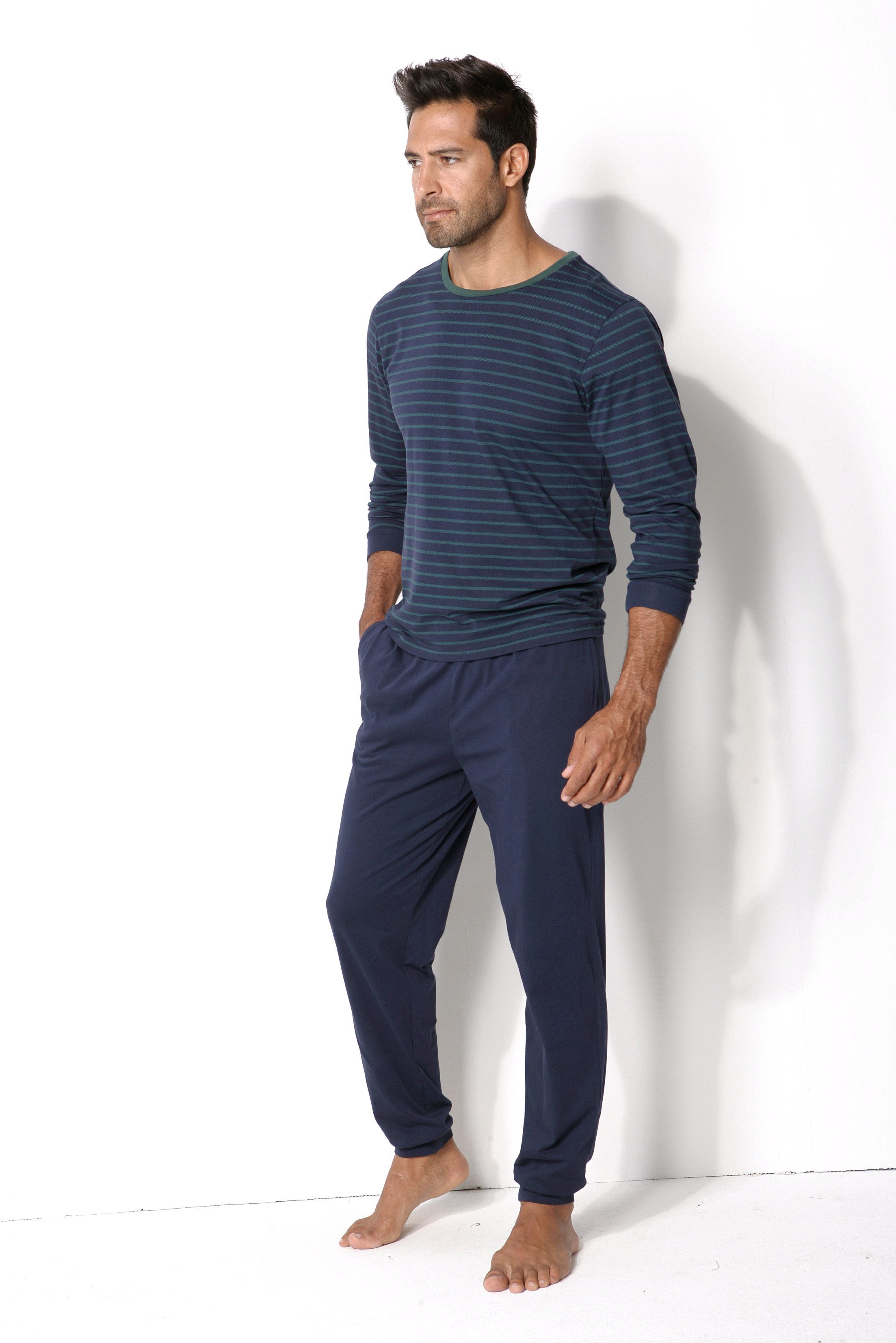 le jogger® Pyjama Pyjama lang in streepdesign (4-delig, Set van 2)