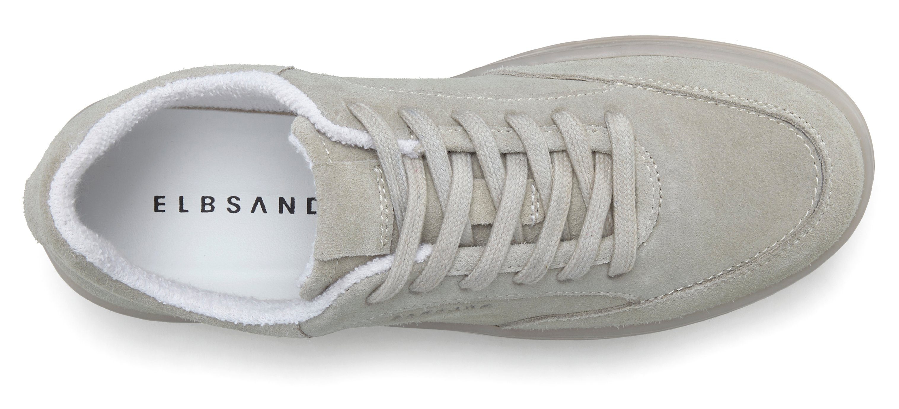 Elbsand Sneakers Veterschoen, vrijetijdsschoen van leer met frotté binnenvoering