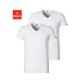 puma shirt met v-hals (2-delig, set van 2) wit