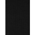 lascana midi-jurk van ribmateriaal zwart