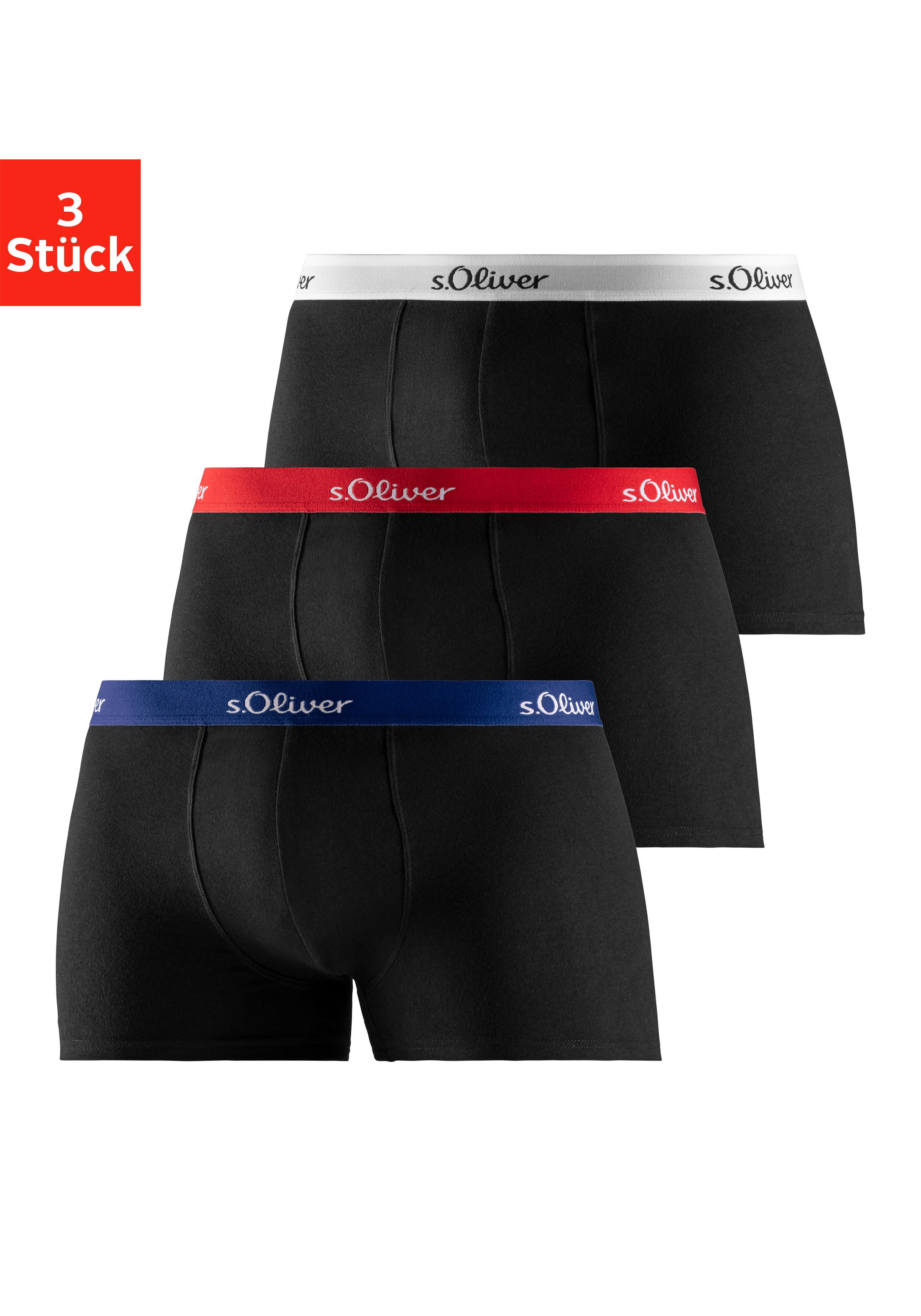 s.Oliver RED LABEL Beachwear Boxershort voor heren klassieke basis voor elke garderobe (3 stuks)