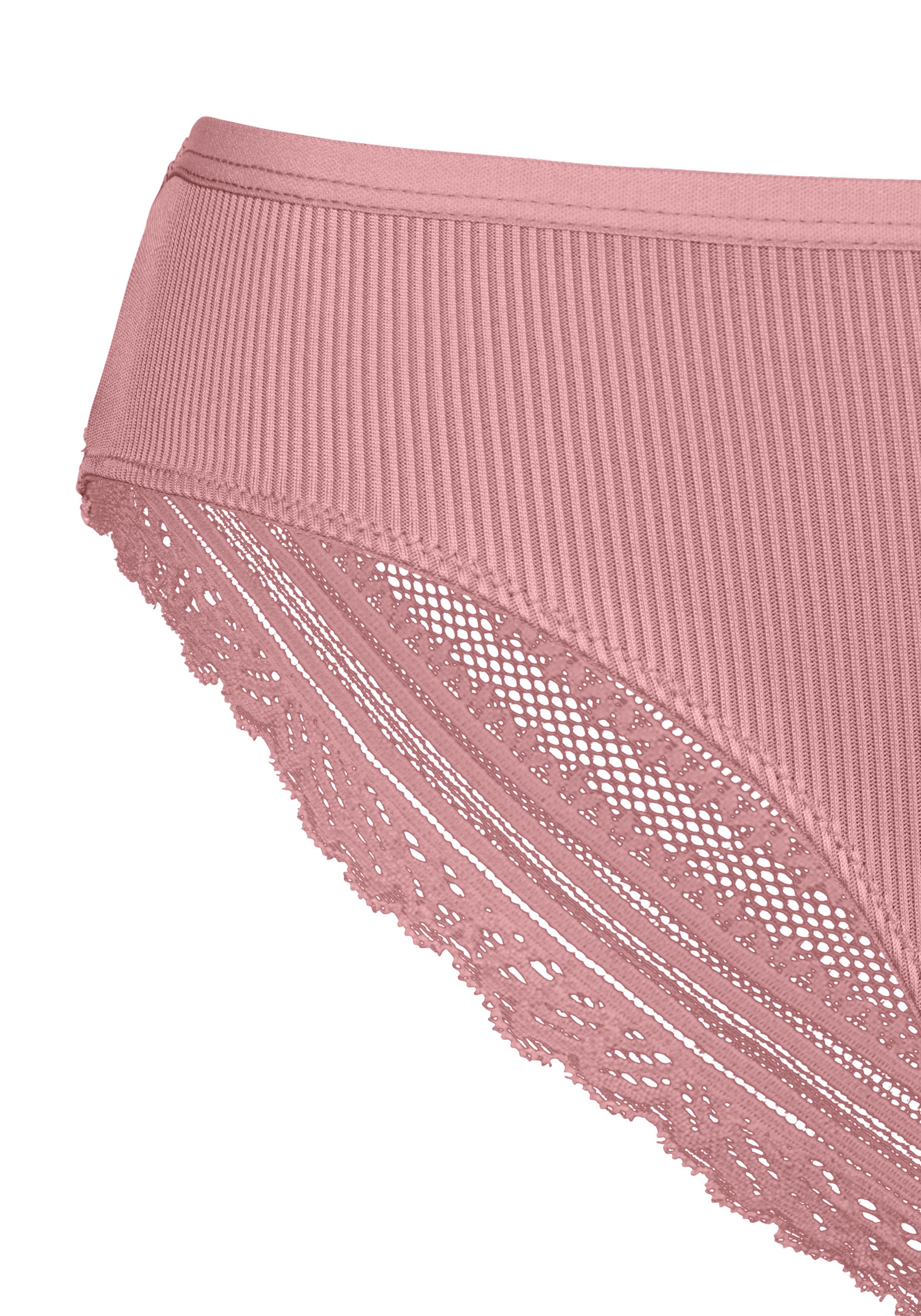 Lascana Brazilian slip van microvezel-rib (2 stuks, Set van 2)