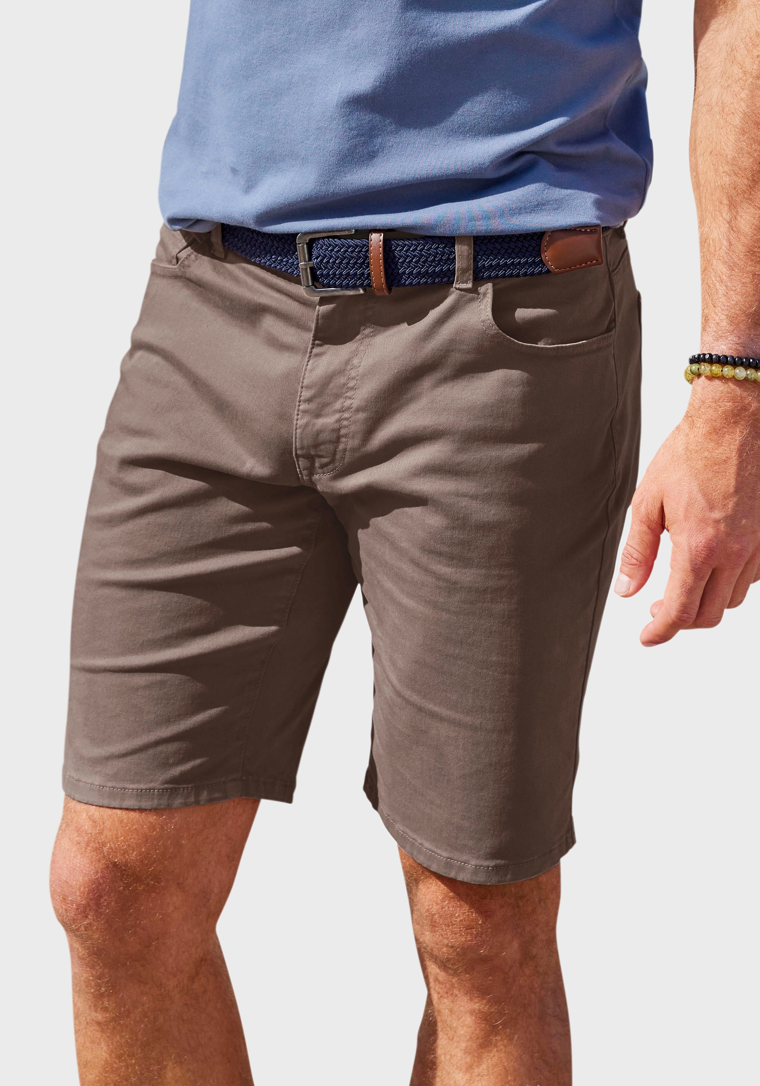 John Devin Chino-short Regular fit 5-pocket chino-shorts van elastische katoenkwaliteit