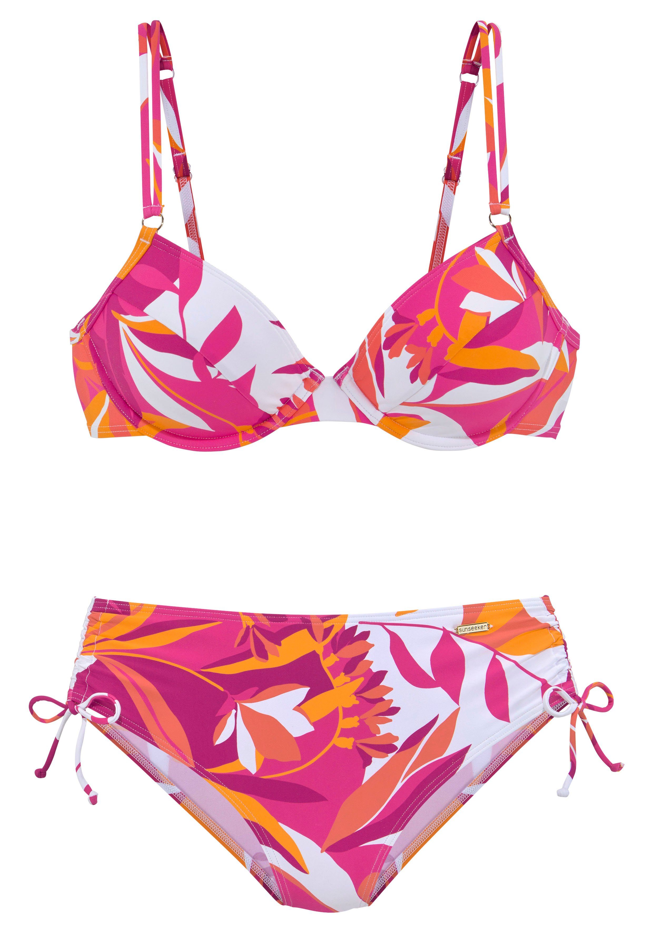 Sunseeker Beugelbikini Allis met sierringetjes aan de top beugel bikini's maat E E roze