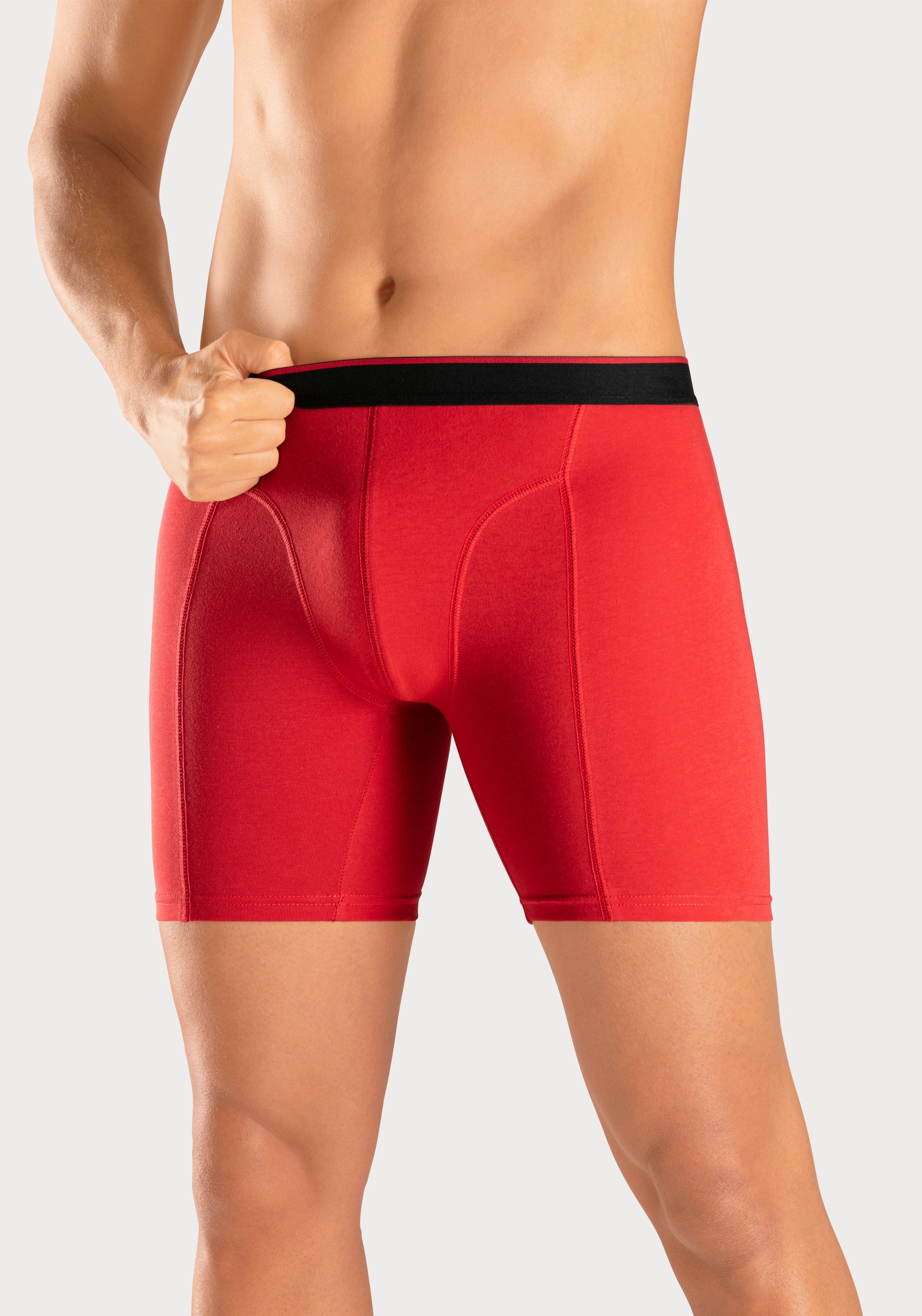 AUTHENTIC LE JOGGER Lange boxershort met twee kleuren geweven band en langere pijpen (set, 5 stuks)