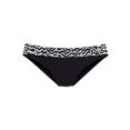 lascana bikinibroekje clara met gedessineerde omslagband zwart