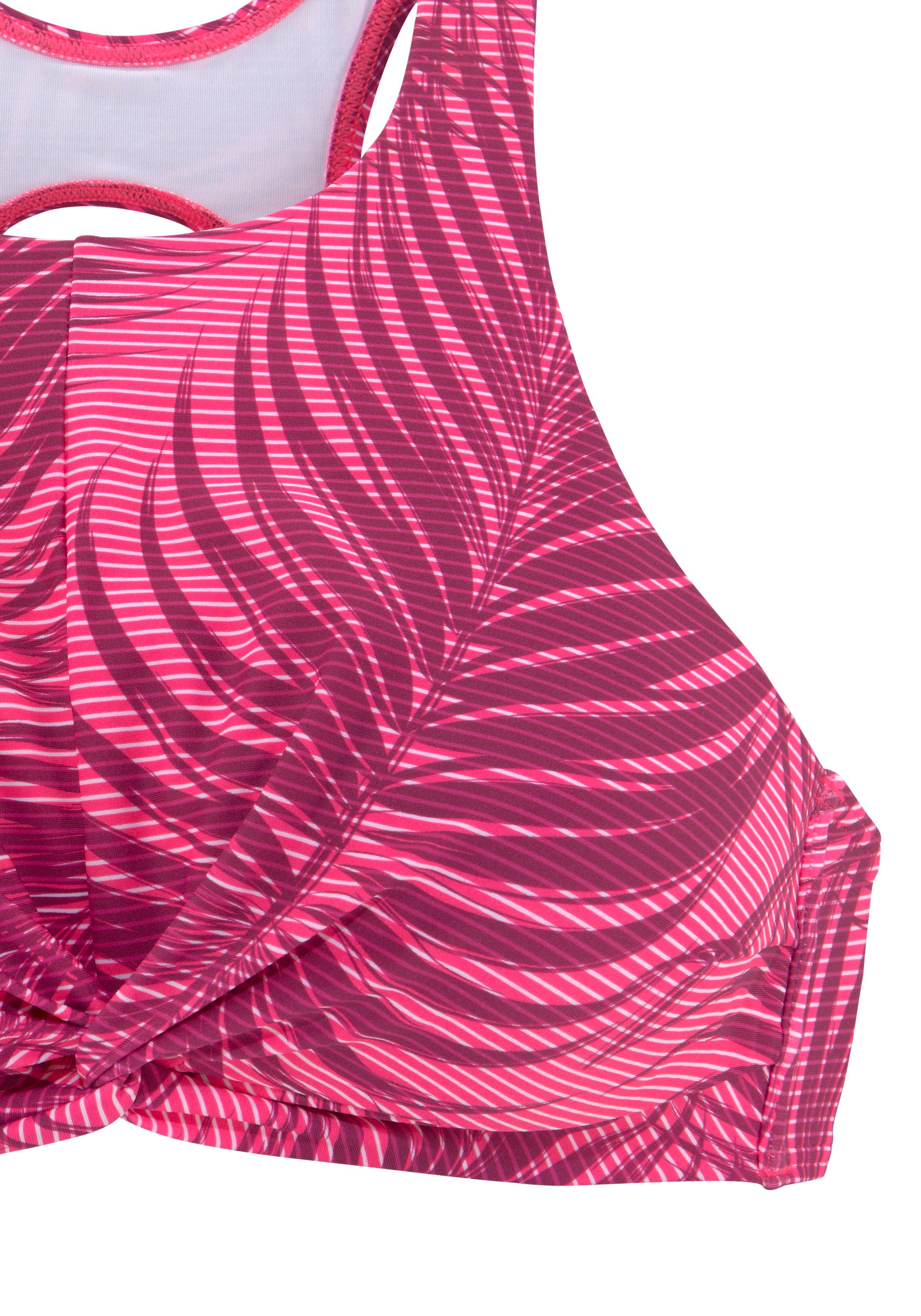 active by Lascana Crop-bikinitop Coal met knoop-look