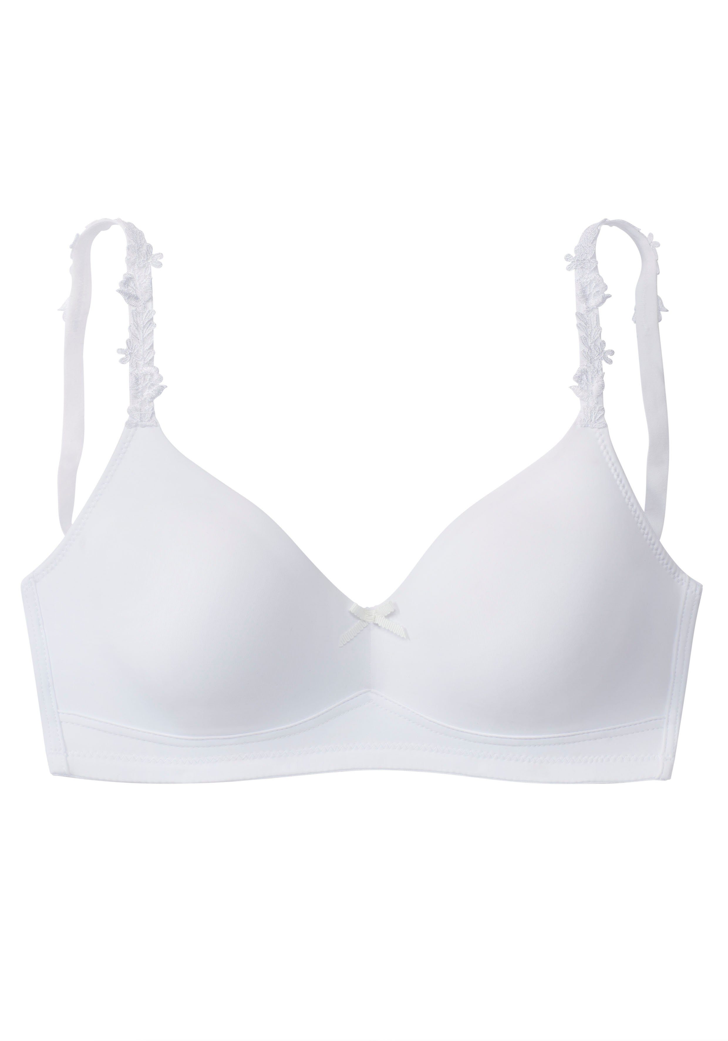 Nuance T-shirt-bh zonder beugel met mooie geborduurde bandjes, lingerie
