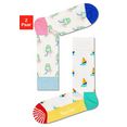 happy socks sokken sail away and lemonade met zomerse motieven (2 paar) multicolor