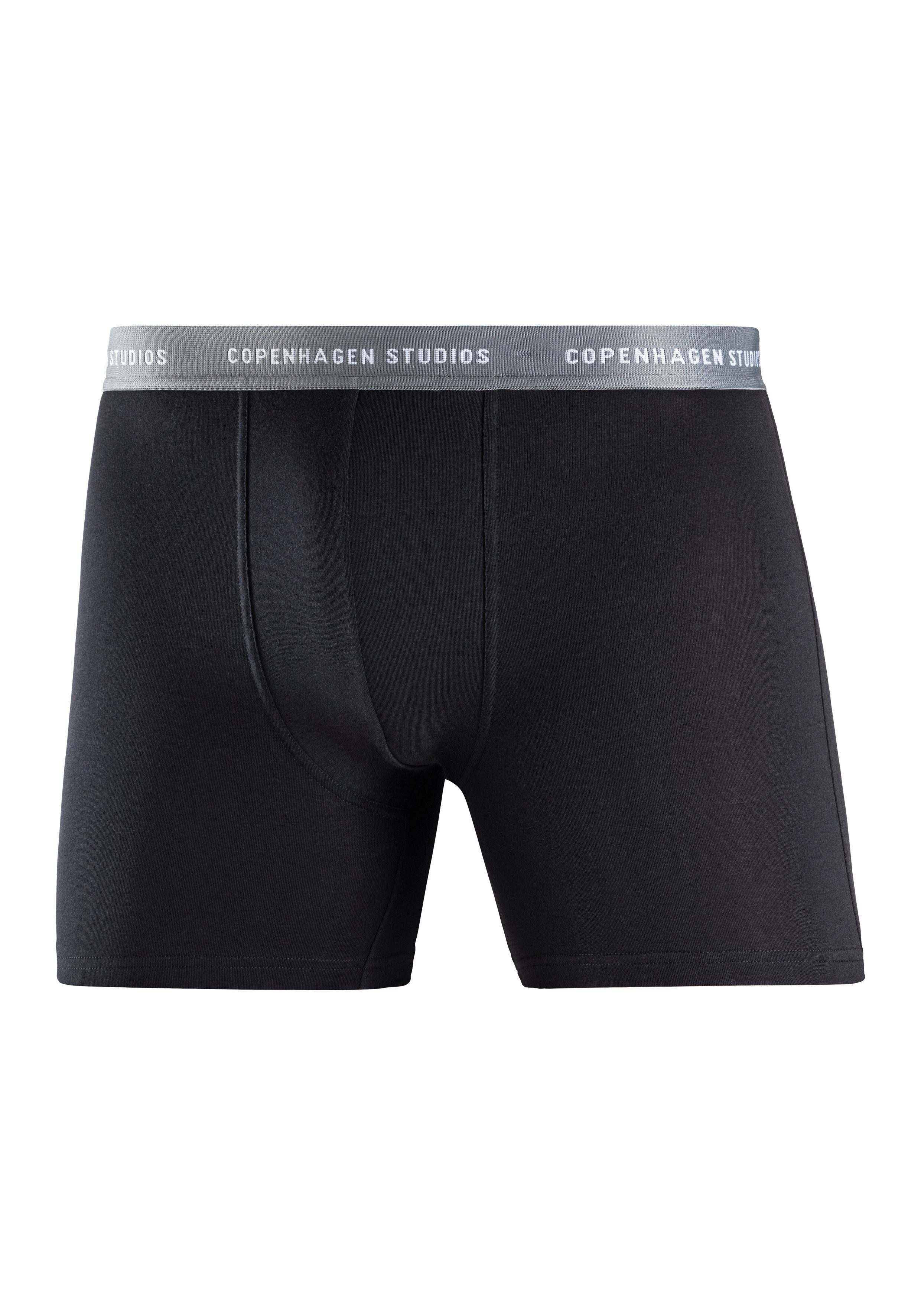 Copenhagen Studios Lange boxershort Boxershorts voor heren met langere pijpen en logo-tailleband (set, 3 stuks)
